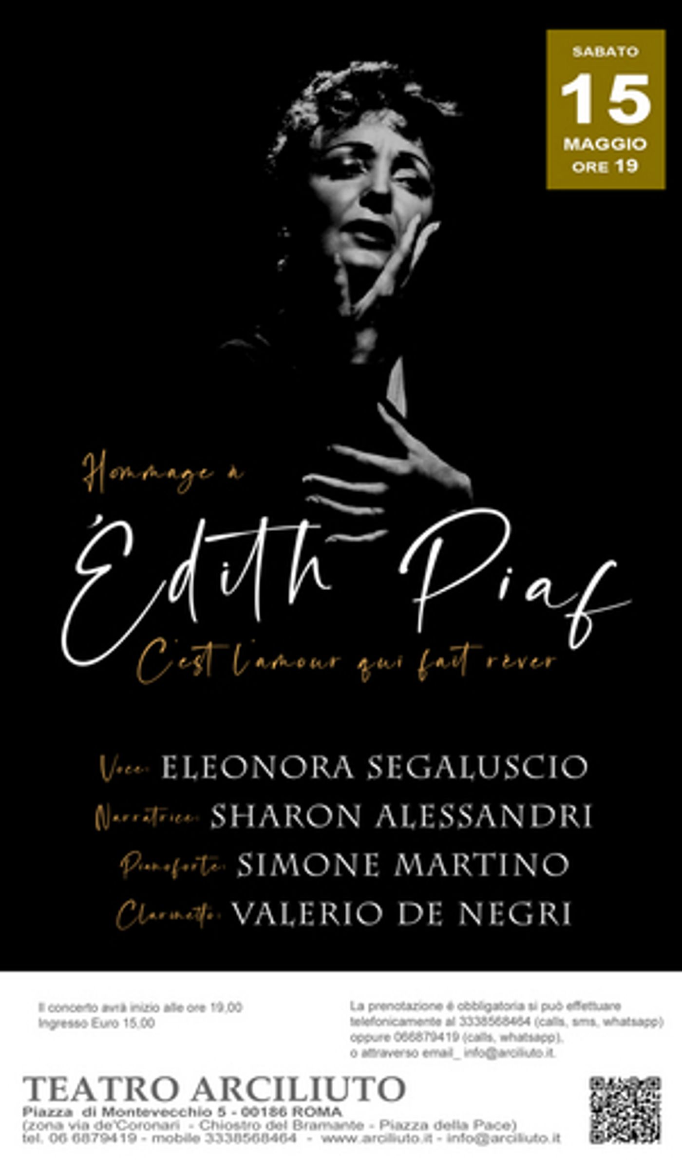 Review: HOMMAGE À EDITH PIAF     C'EST L'AMOR QUI FAIT RÊVER  al Teatro Arciliuto  Image