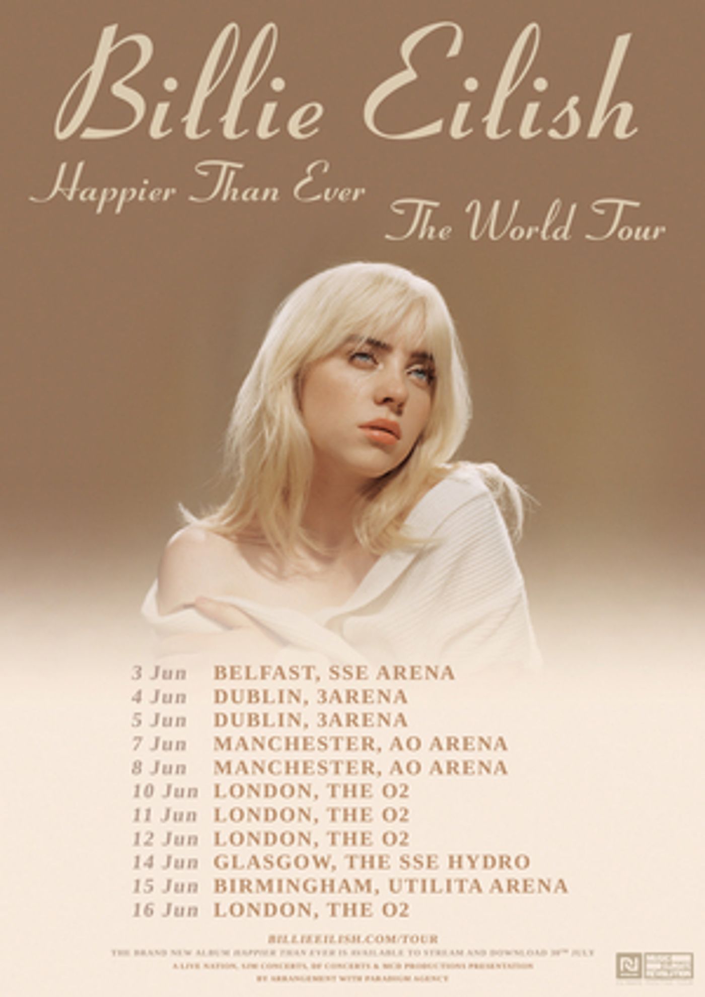 Billie Eilish Announces 'Better Than Ever: The World Tour'  Image