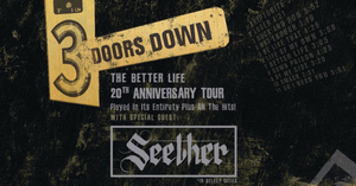 3 Doors Down Announce 'The Better Life 20th Anniversary Tour'  Image