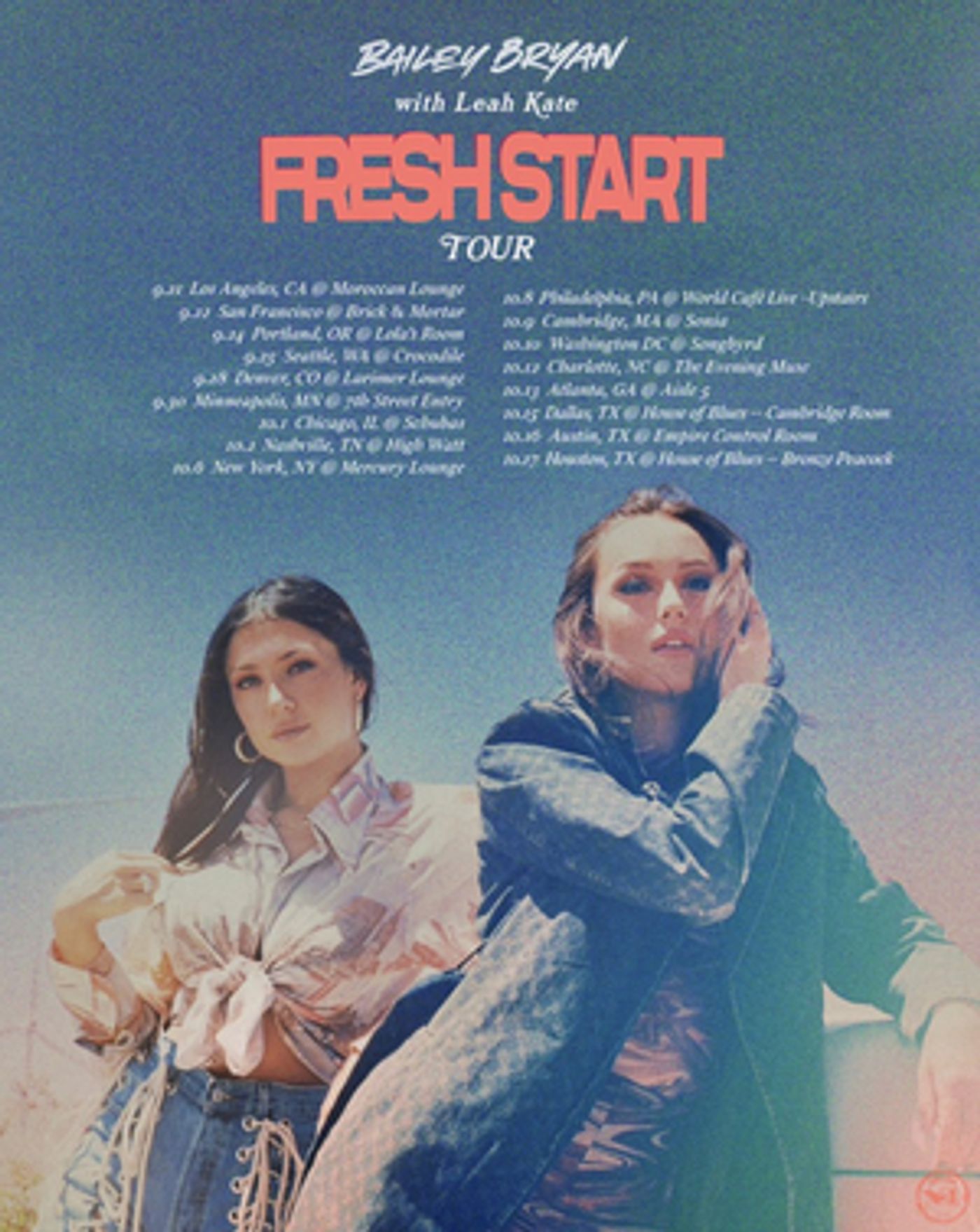 Bailey Bryan To Embark On 'Fresh Start' Tour With Leah Kate Bailey Bryan To Embark On 'Fresh Start' Tour With Leah Kate Image