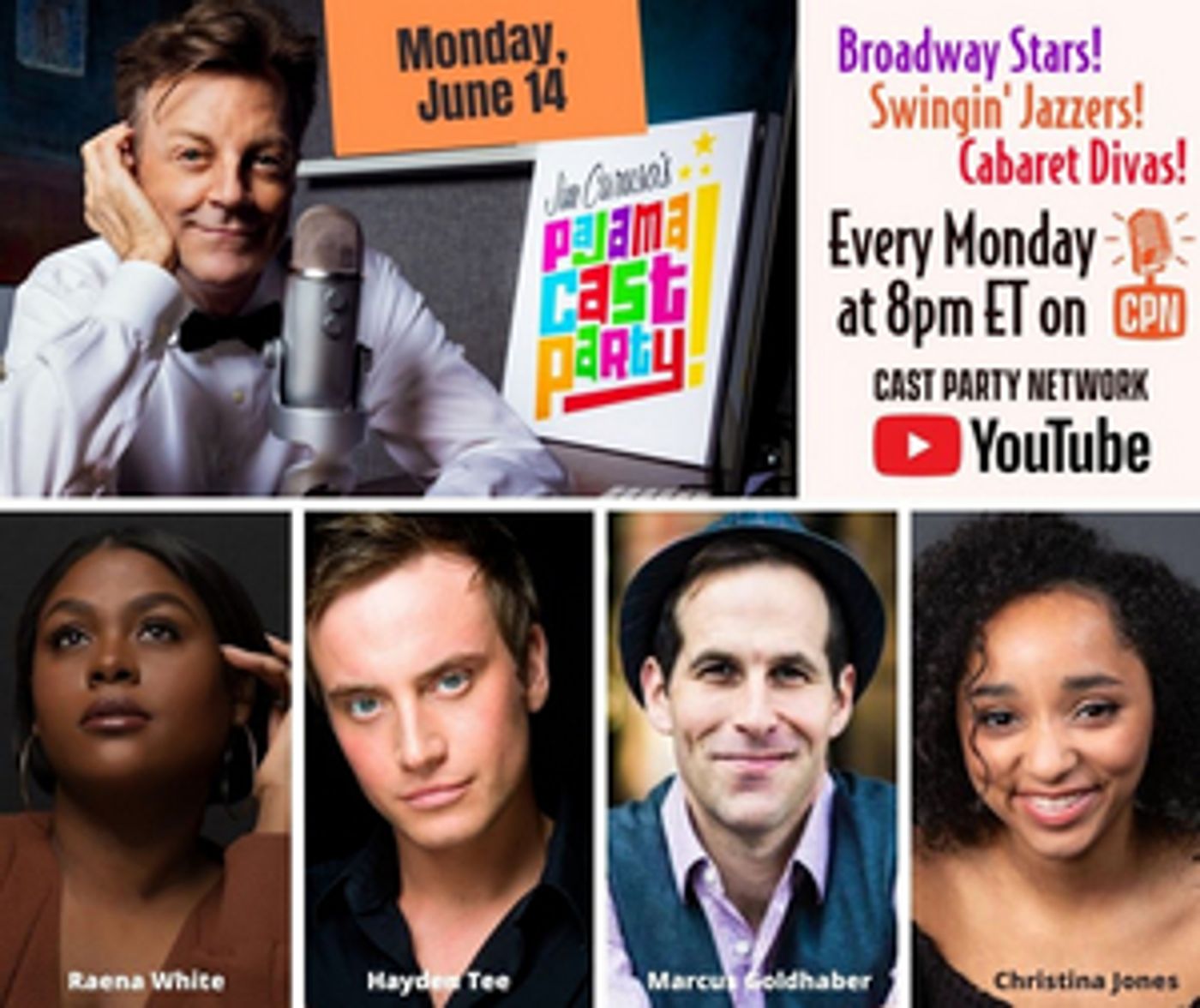 June 14th Episode of JIM CARUSO'S PAJAMA CAST PARTY Continues Tradition of Exciting Guest Lineup  Image