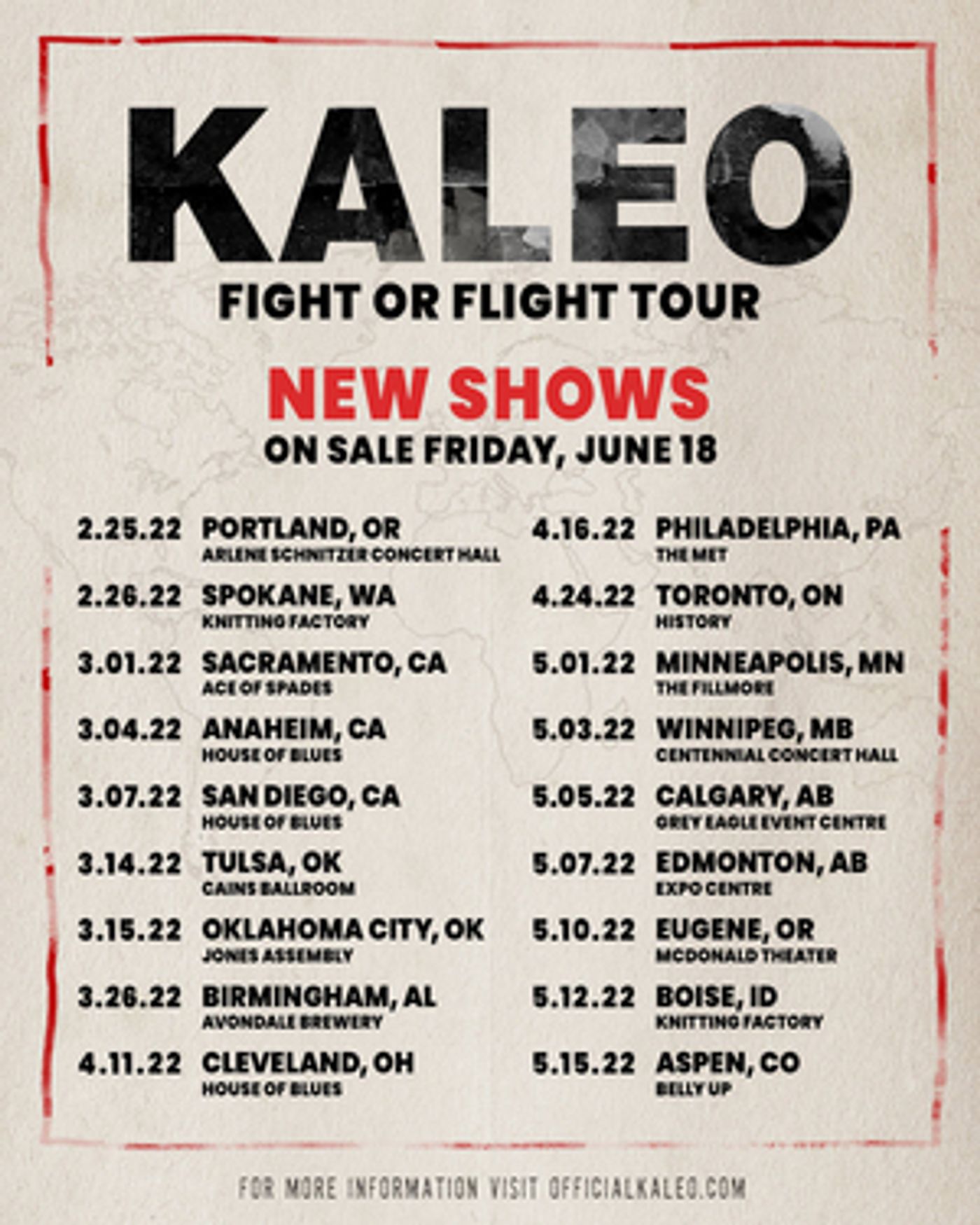 Kaleo Announces Additional Dates for 'Fight or Flight' Tour  Image