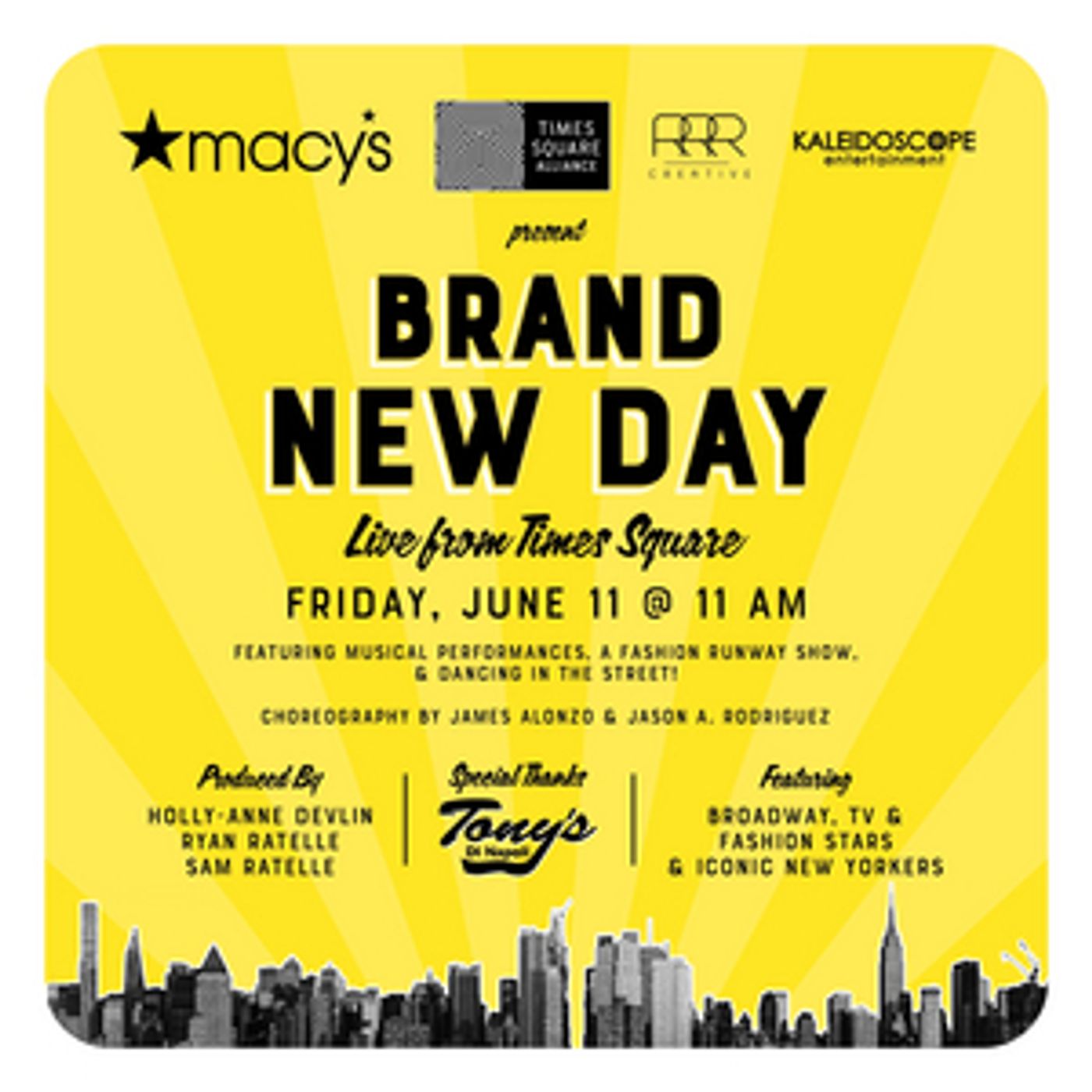 Miss J Alexander and Frank DiLella Will Welcome a Brand New Day in Times Square Tomorrow  Image