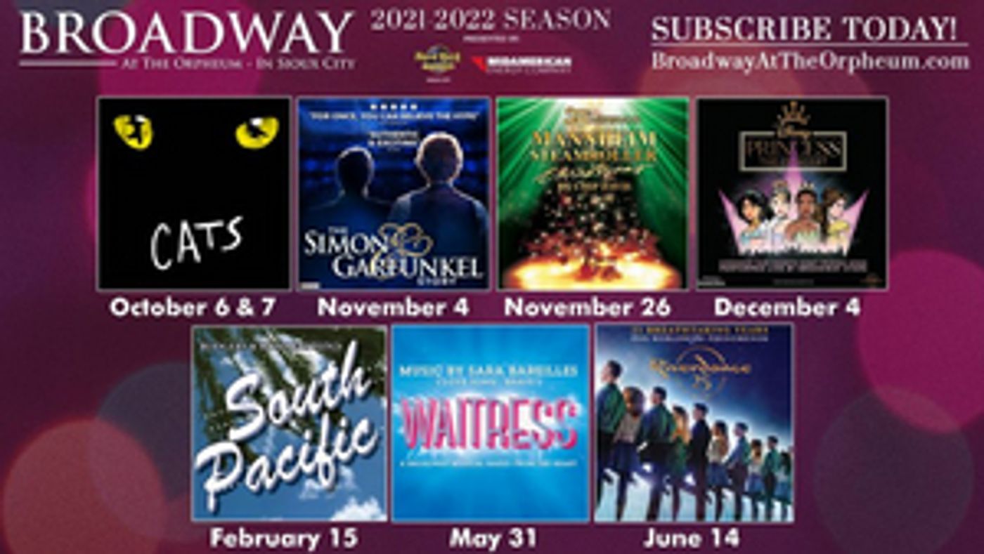 Orpheum Theatre Announces Broadway Lineup - CATS, WAITRESS, SOUTH PACIFIC, and More! Orpheum Theatre Announces Broadway Lineup - CATS, WAITRESS, SOUTH PACIFIC, and More! Image
