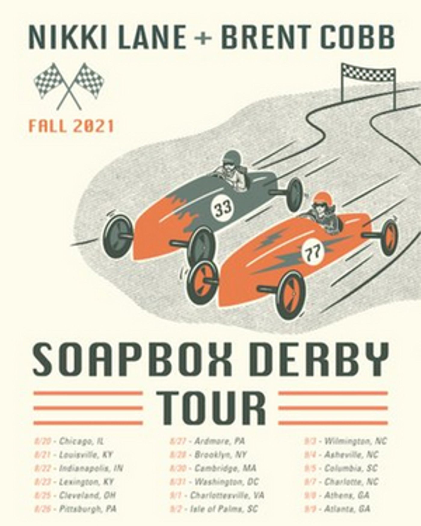 Brent Cobb & Nikki Lane Confirm Co-Headline 'Soapbox Derby Tour' Brent Cobb & Nikki Lane Confirm Co-Headline 'Soapbox Derby Tour' Image