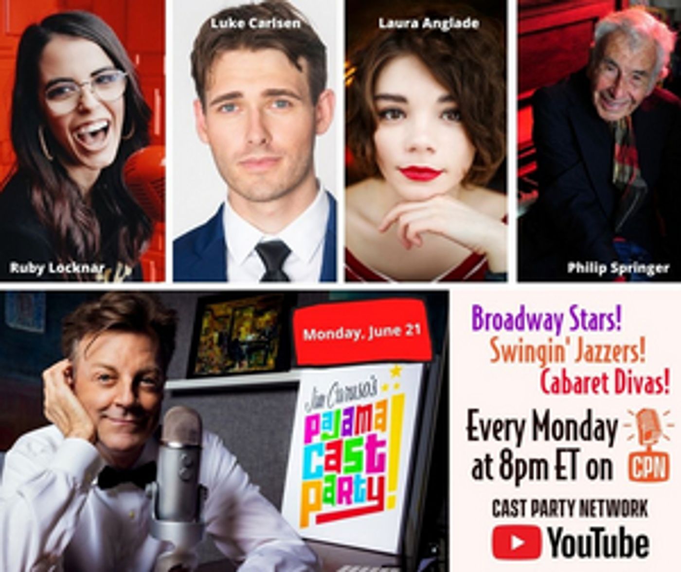 June 21st Episode of JIM CARUSO'S PAJAMA CAST PARTY Welcomes SANTA BABY Composer Philip Springer  Image