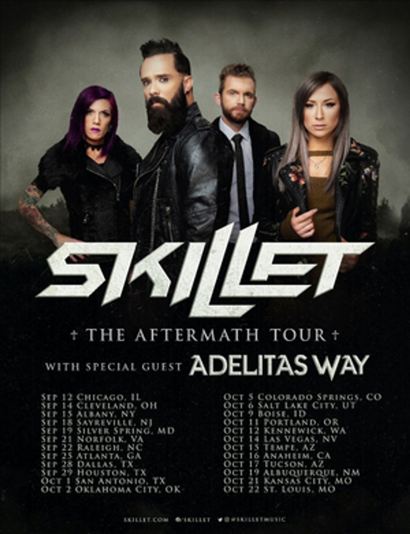 Skillet Announce Fall 2021 Headline Tour  Image
