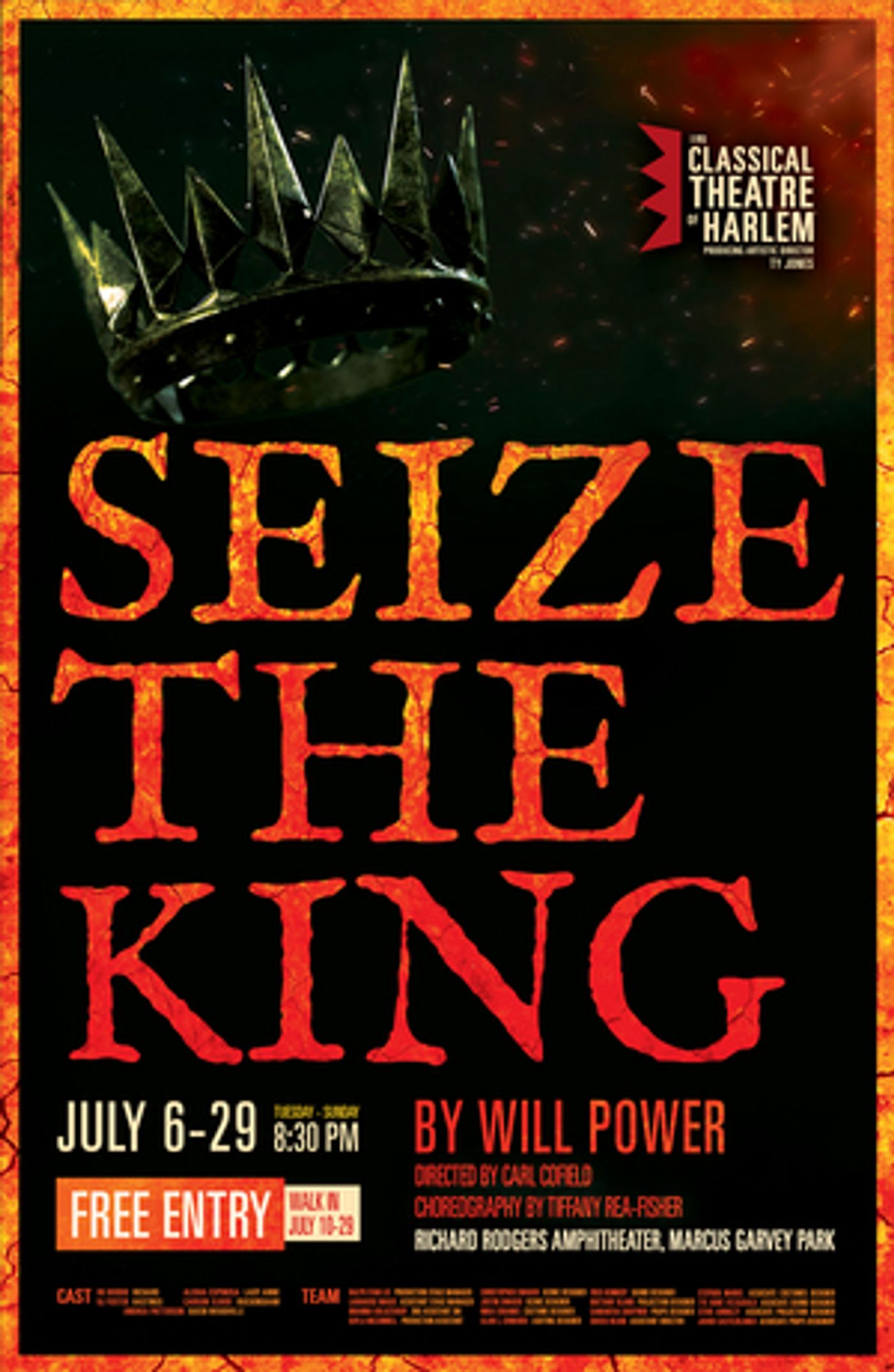 Classical Theatre of Harlem to Present the New York Premiere of Will Power's SEIZE THE KING Classical Theatre of Harlem to Present the New York Premiere of Will Power's SEIZE THE KING Image