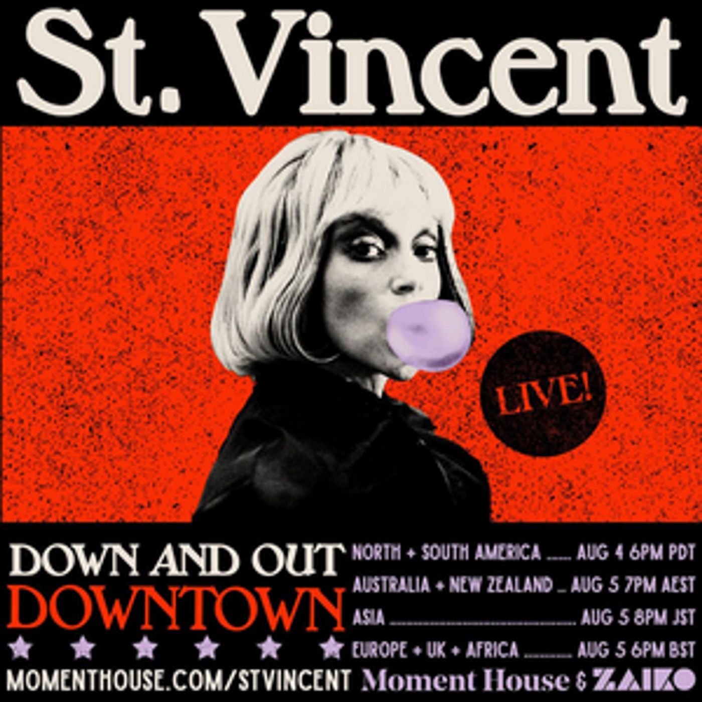 St. Vincent Announces Down And Out Downtown; A Special Live Streamed Concert  Image