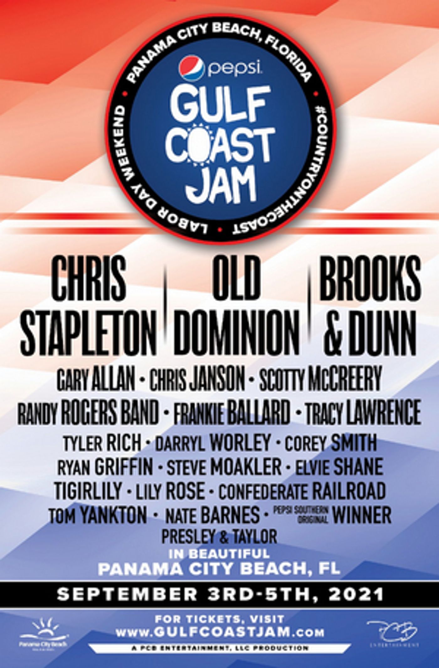 2021 Pepsi Gulf Coast Jam Announces Full Lineup  Image