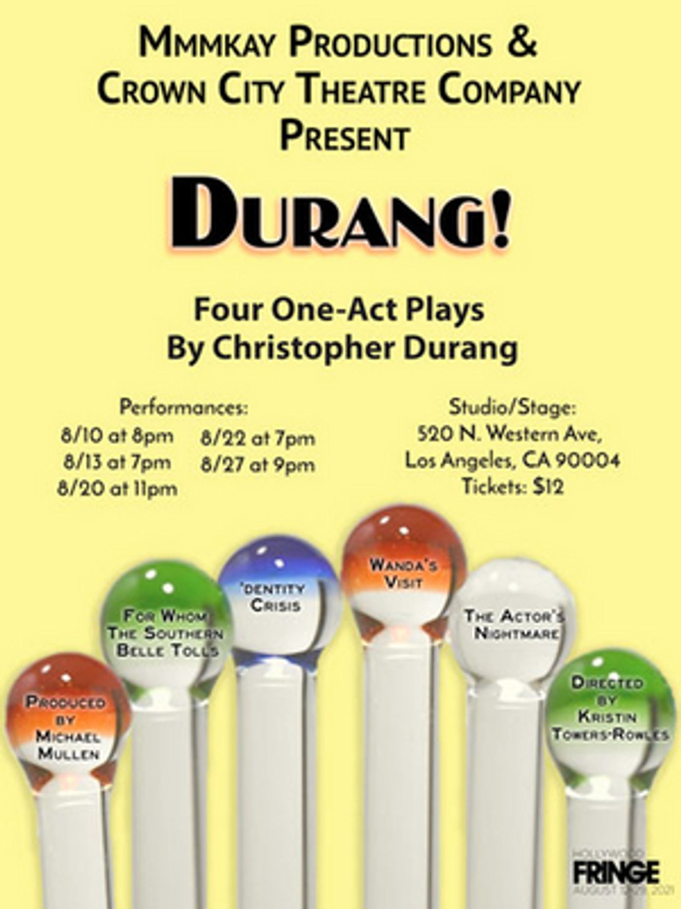DURANG!, Featuring Four One-Act Plays By Christopher Durang Will Be Performed at the 2021 Hollywood Fringe Festival DURANG!, Featuring Four One-Act Plays By Christopher Durang Will Be Performed at the 2021 Hollywood Fringe Festival Image