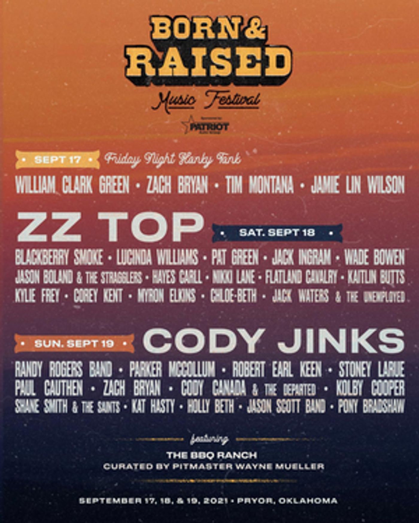Born & Raised Music Festival Announces Daily Lineups, BBQ Pitmasters & VIP Acoustic Sets Born & Raised Music Festival Announces Daily Lineups, BBQ Pitmasters & VIP Acoustic Sets Image