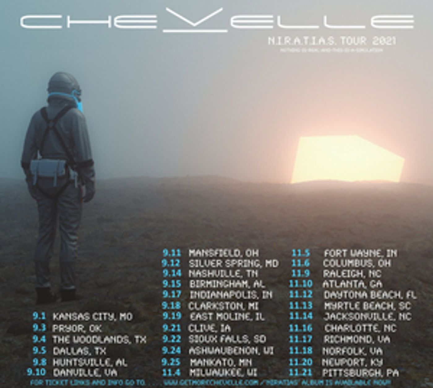 Chevelle Announce Fall 2021 Tour Dates  Image