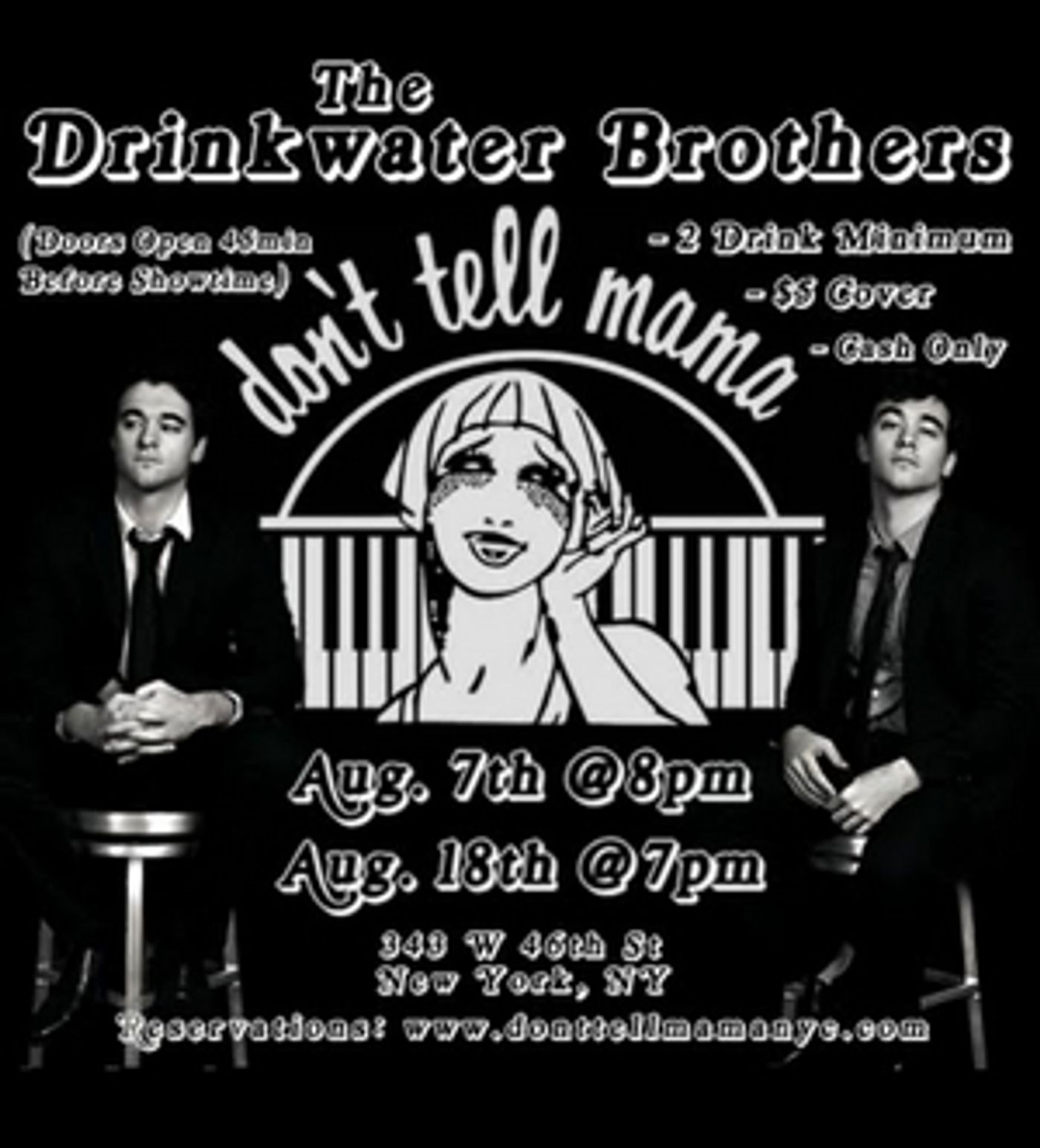 Interview: The Drinkwater Brothers Talk About Their August 7th Return to Don't Tell Mama Interview: The Drinkwater Brothers Talk About Their August 7th Return to Don't Tell Mama Image