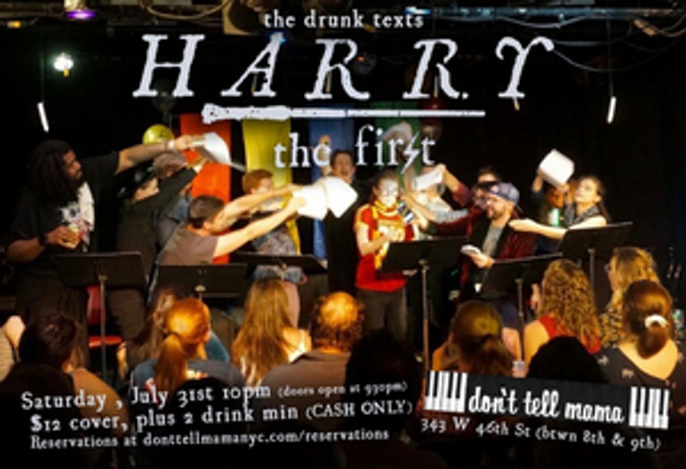 Random Access Theatre Takes A VERY Drunk Text Run At Harry Potter with, HARRY THE FIRST, THE BOY WHO HATH LIV'D at Don't Tell Mama  Image