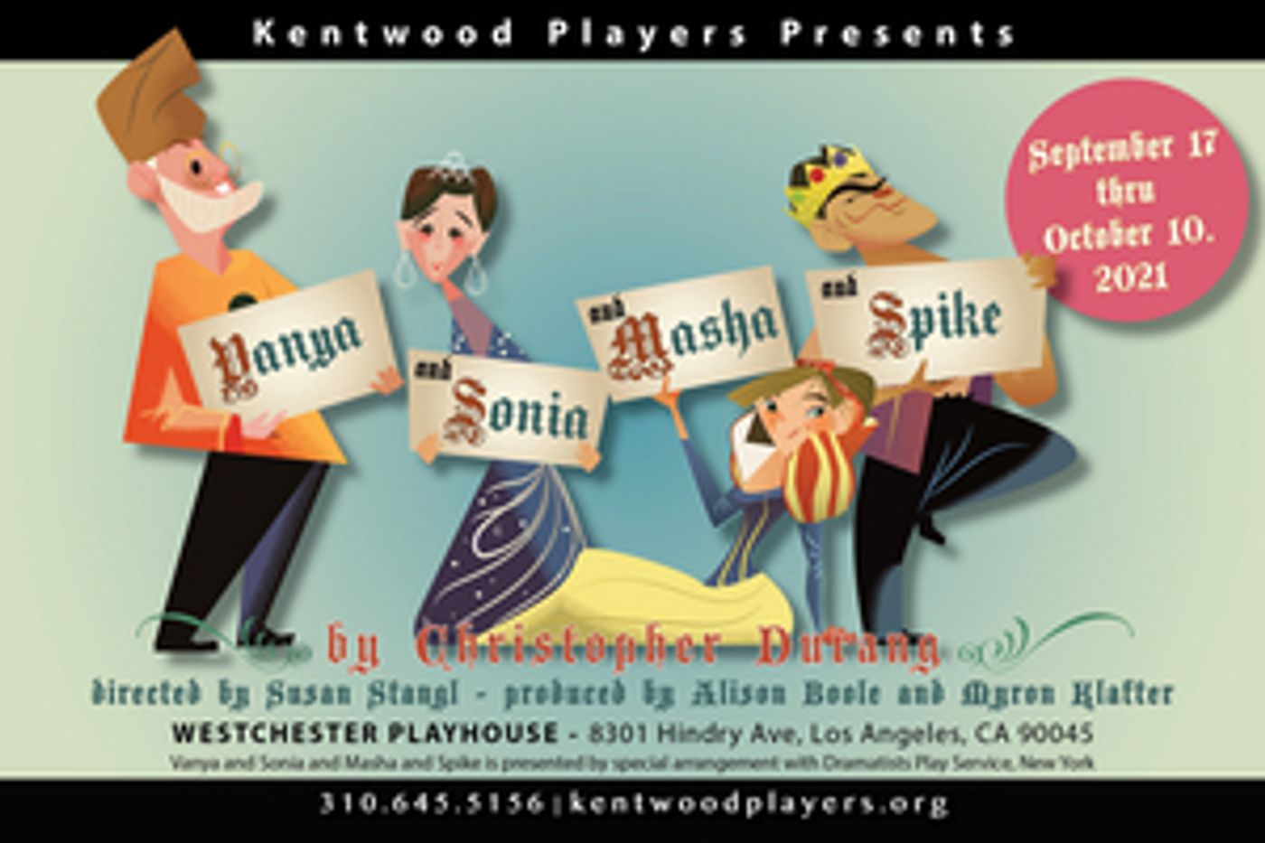 Feature: VANYA AND SONIA AND MASHA AND SPIKE by Kentwood Players Opens 9/17  Image