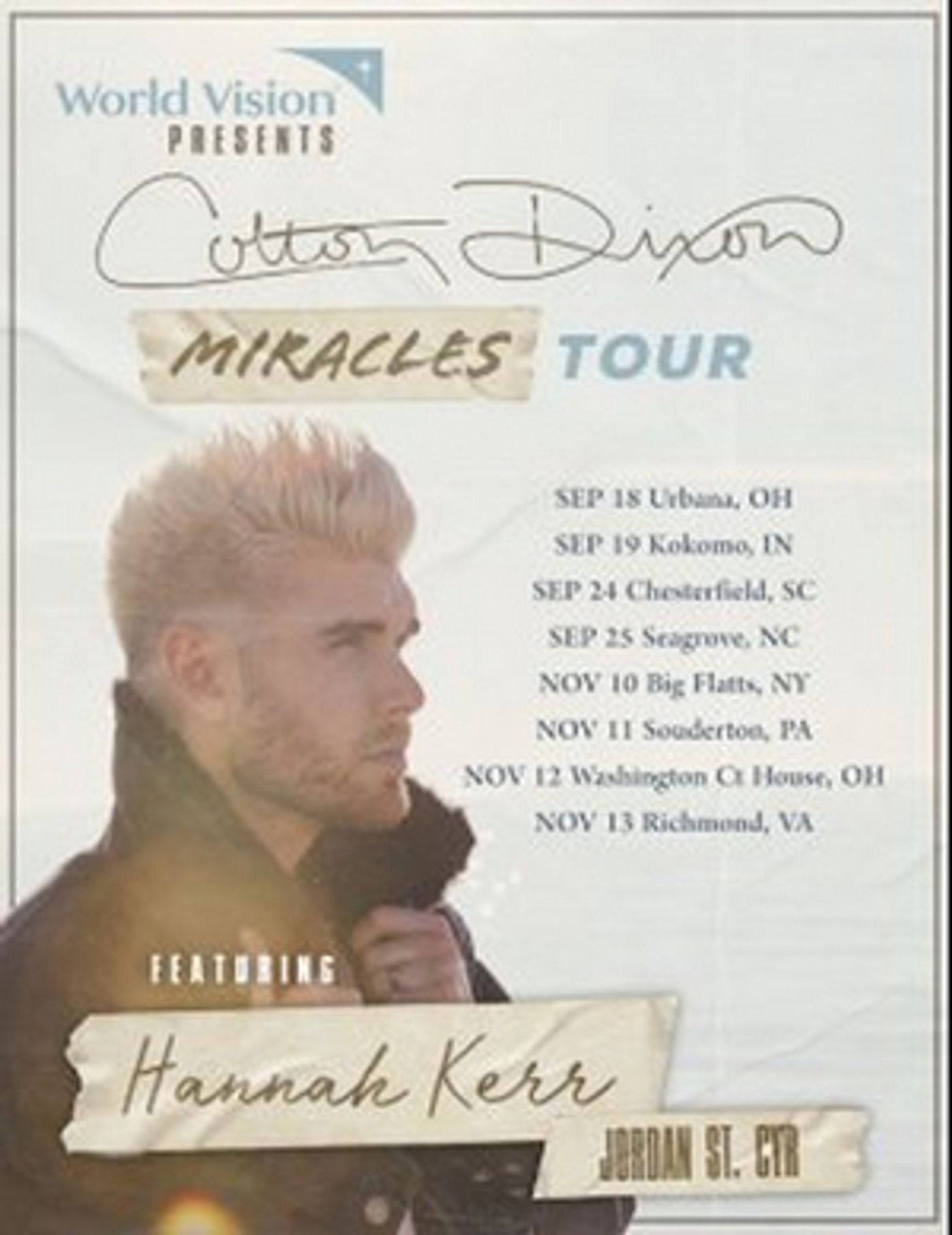 Colton Dixon Announces US Headline Tour Colton Dixon Announces US Headline Tour Image