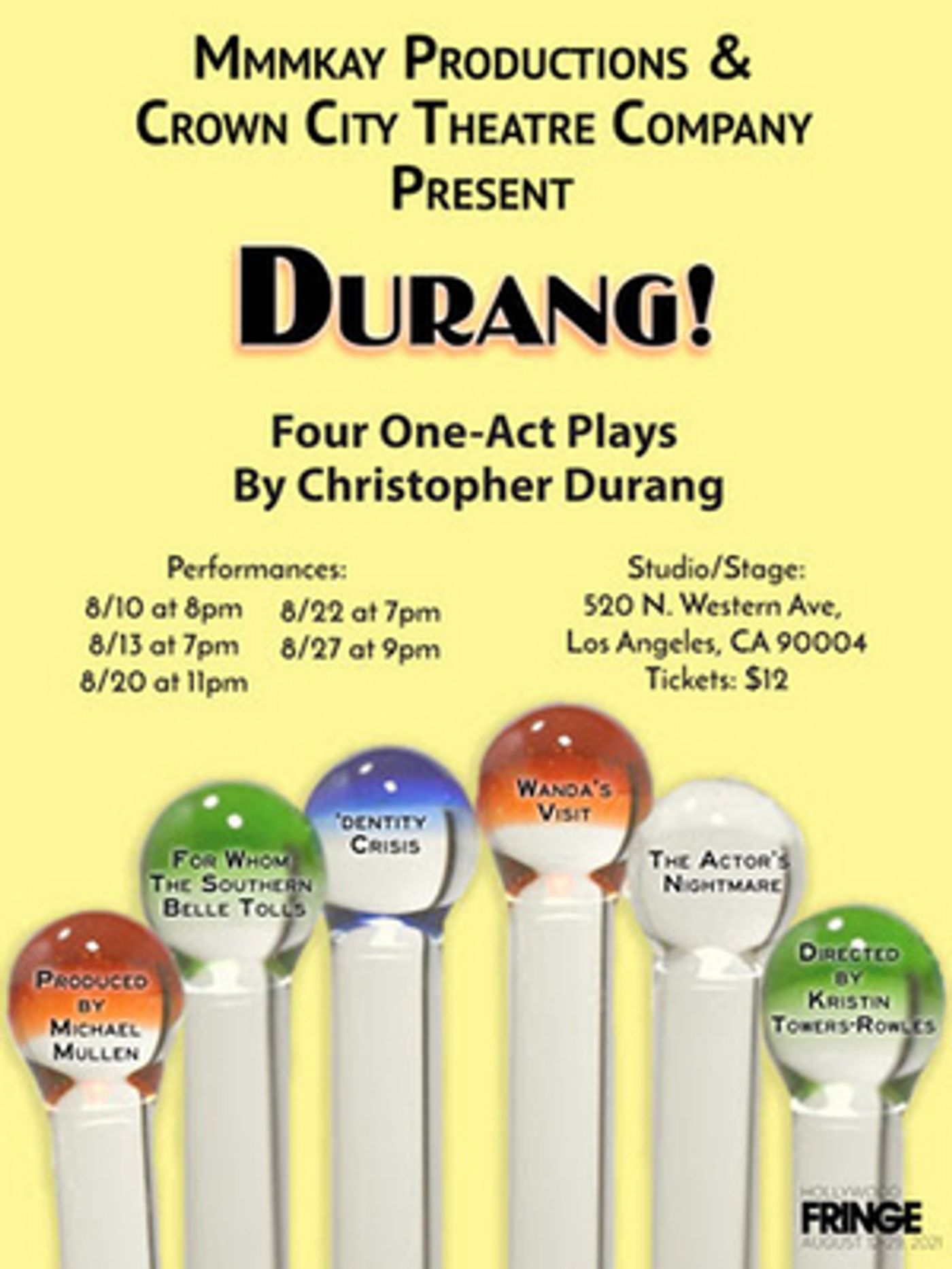 DURANG! Will Give One Encore! Producers' Award Performance Next Week  Image