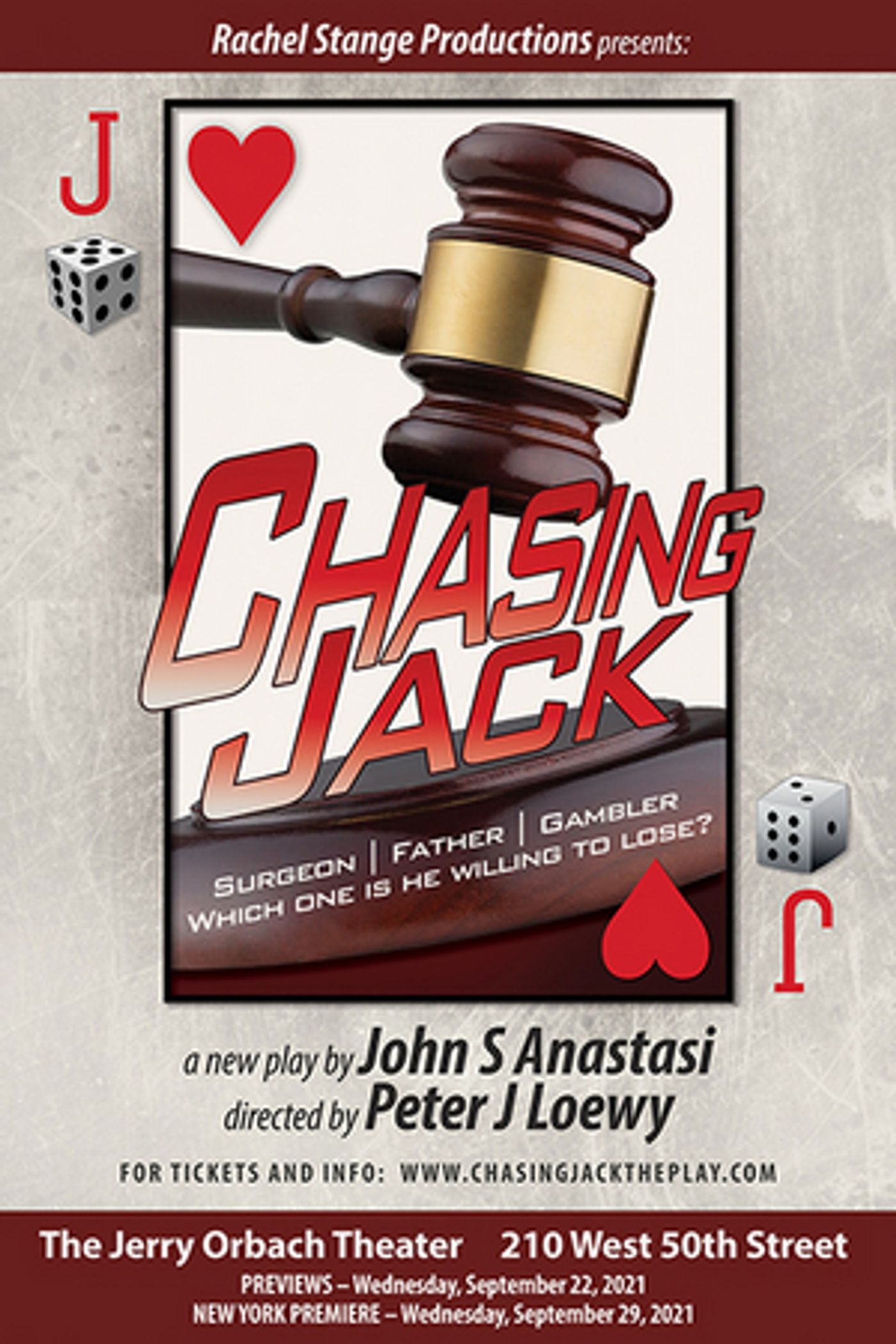 CHASING JACK to Begin Previews September 22nd at the Jerry Orbach Theatre  Image