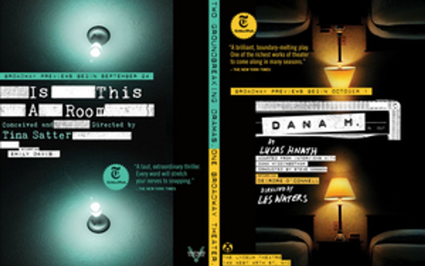 Rush Policy Announced for IS THIS A ROOM and DANA H. Rush Policy Announced for IS THIS A ROOM and DANA H. Image