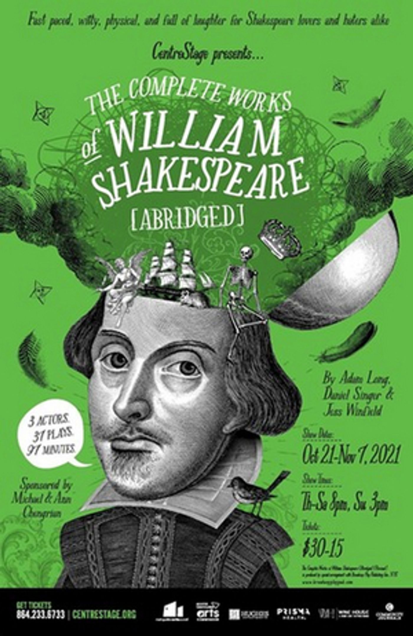 Centre Stage Announces THE COMPLETE WORKS OF WILLIAMS SHAKESPEARE (ABRIDGED) & THE OTHER PLACE Centre Stage Announces THE COMPLETE WORKS OF WILLIAMS SHAKESPEARE (ABRIDGED) & THE OTHER PLACE Image