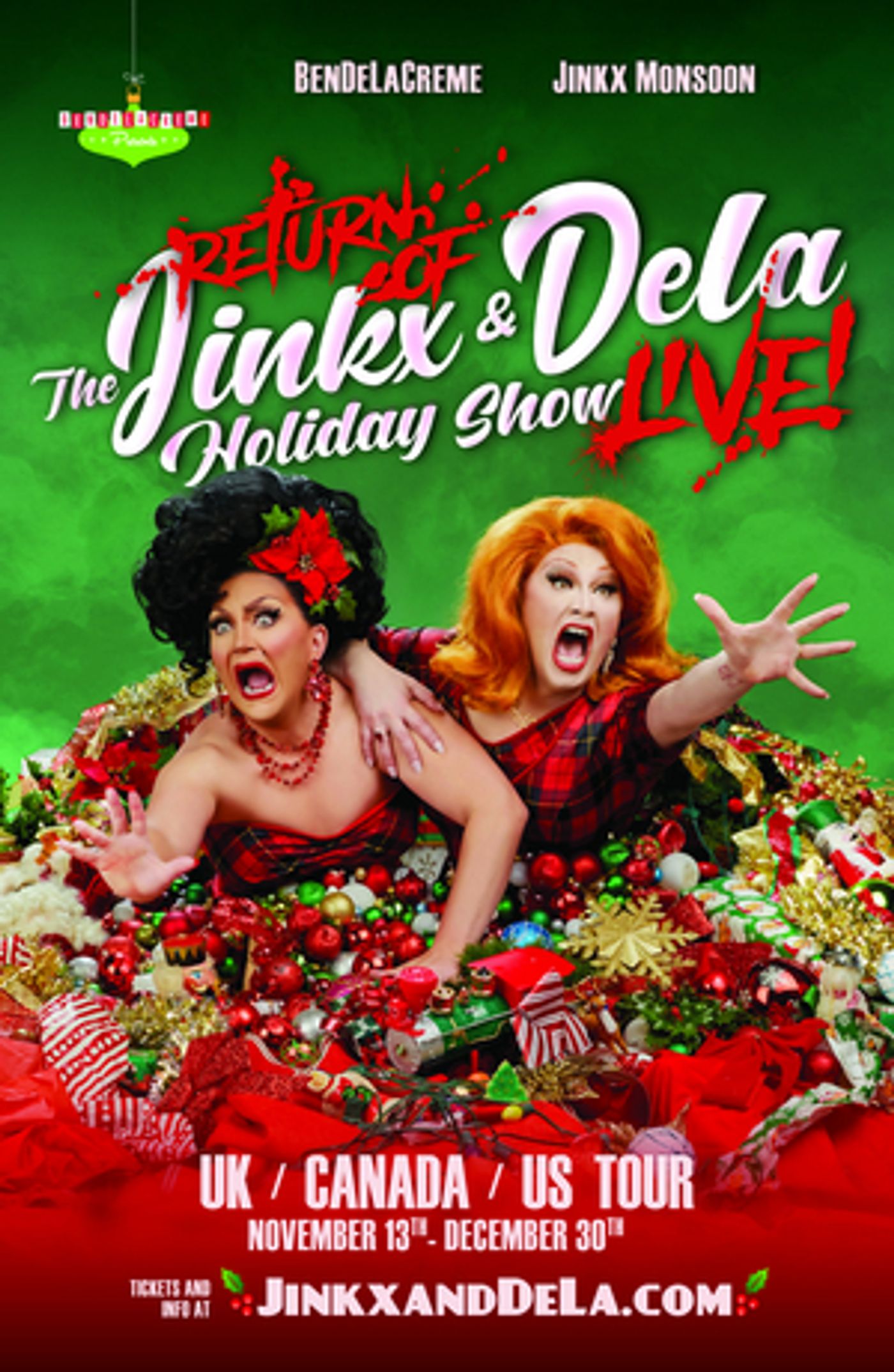 BenDeLaCreme and Jinkx Monsoon Announce New Dates for Holiday Tour BenDeLaCreme and Jinkx Monsoon Announce New Dates for Holiday Tour Image