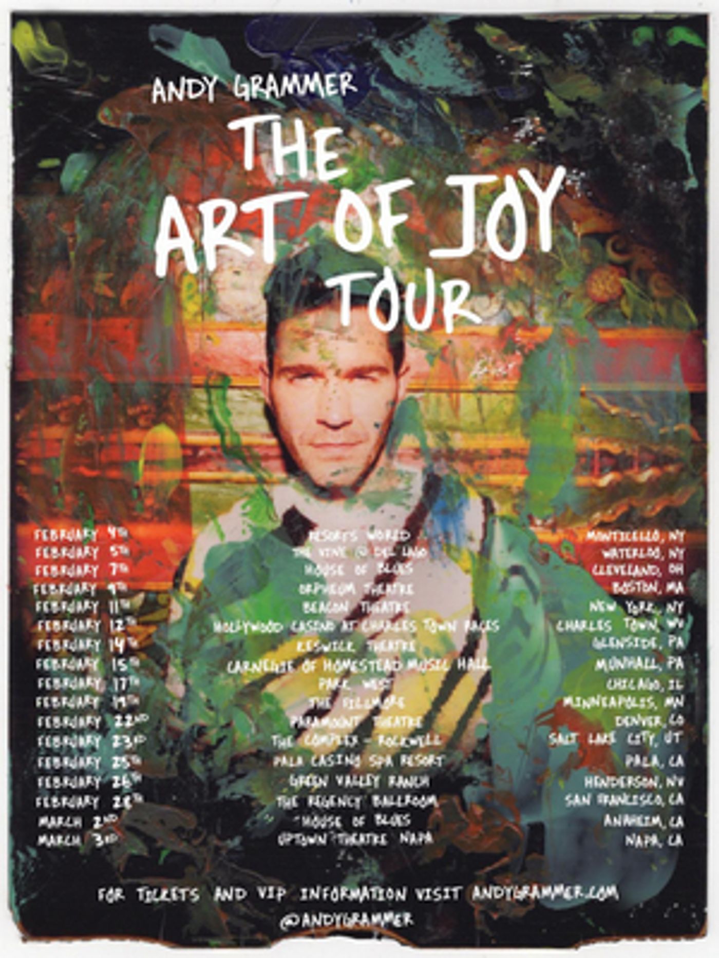 Andy Grammer Announces THE ART OF JOY 2022 Tour Andy Grammer Announces THE ART OF JOY 2022 Tour Image