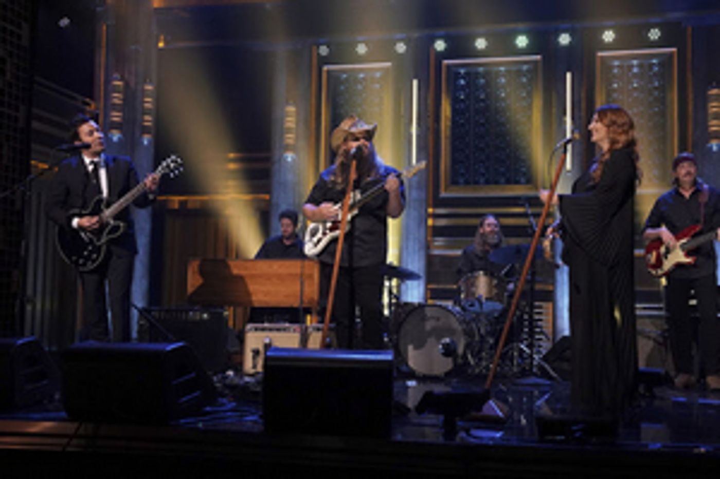 VIDEO: Watch Jimmy Fallon Join Chris Stapleton in a Performance of 'You Should Probably Leave'  Image