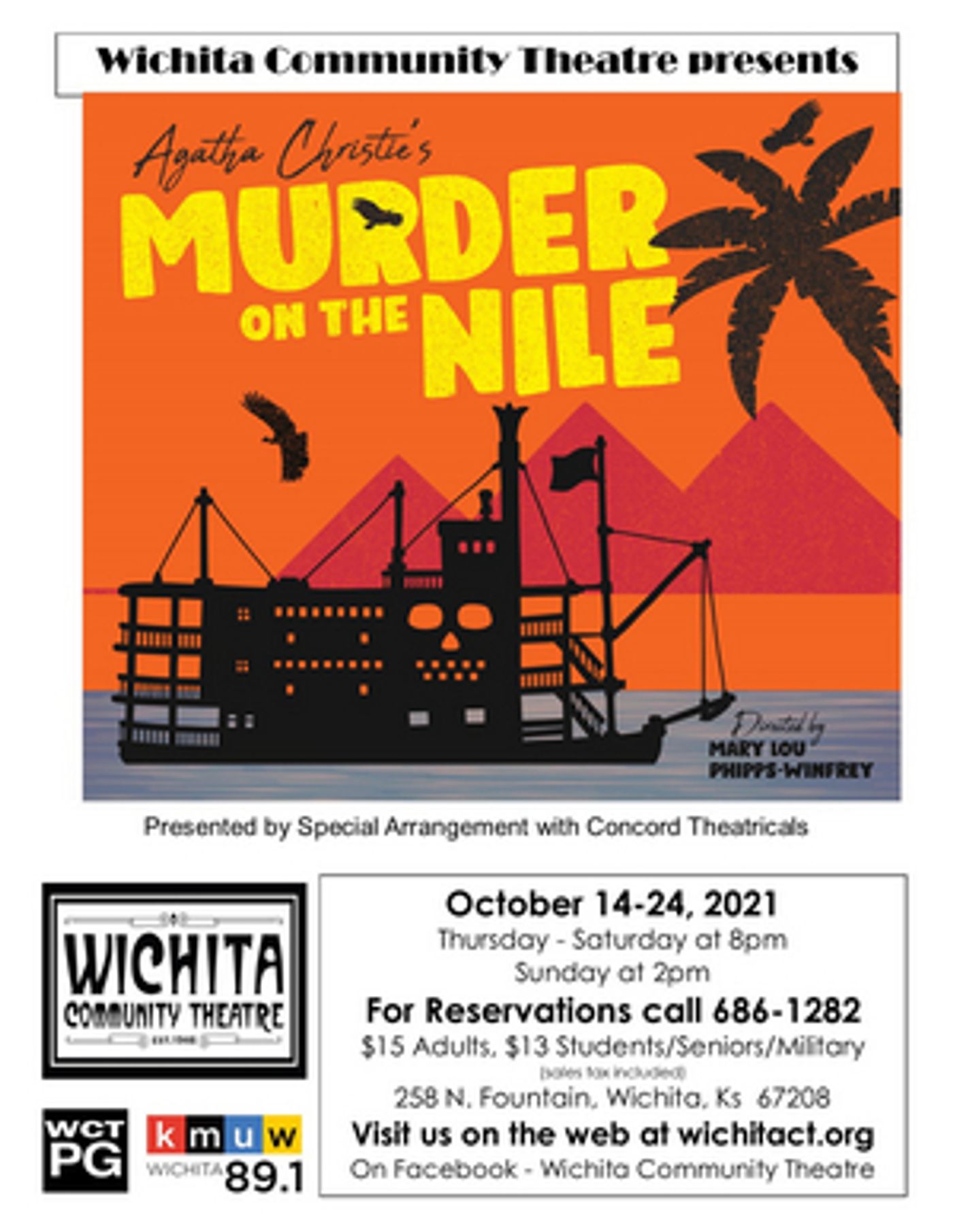MURDER ON THE NILE at Wichita Community Theatre  Image