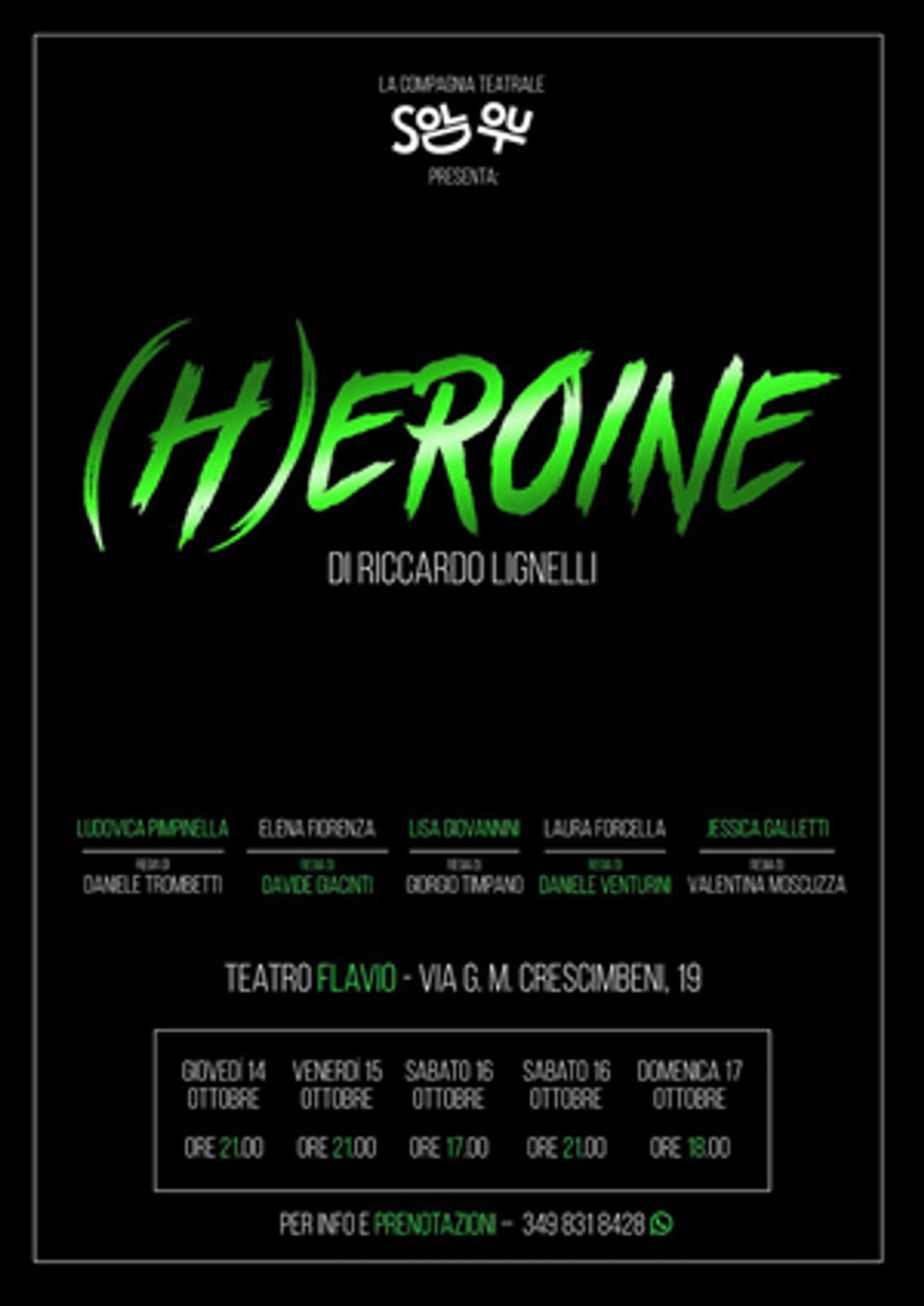 Review: (H)EROINE al Teatro Flavio Review: (H)EROINE al Teatro Flavio Image