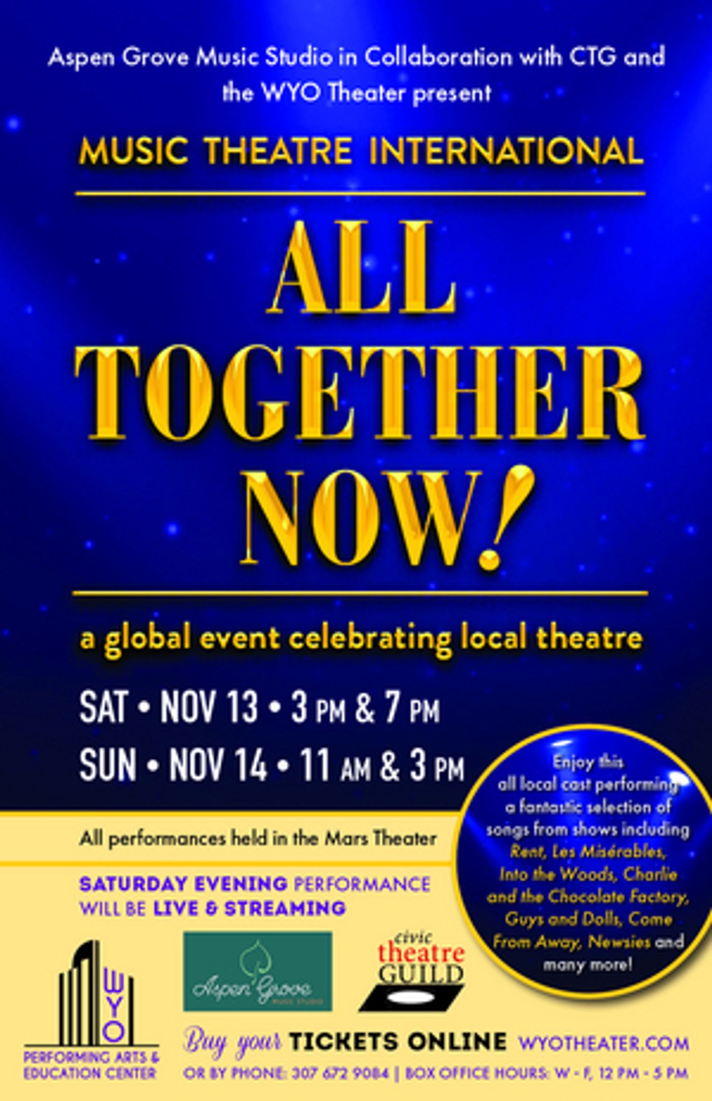 Aspen Grove Music Studio Presents MTI's ALL TOGETHER NOW! Aspen Grove Music Studio Presents MTI's ALL TOGETHER NOW! Image