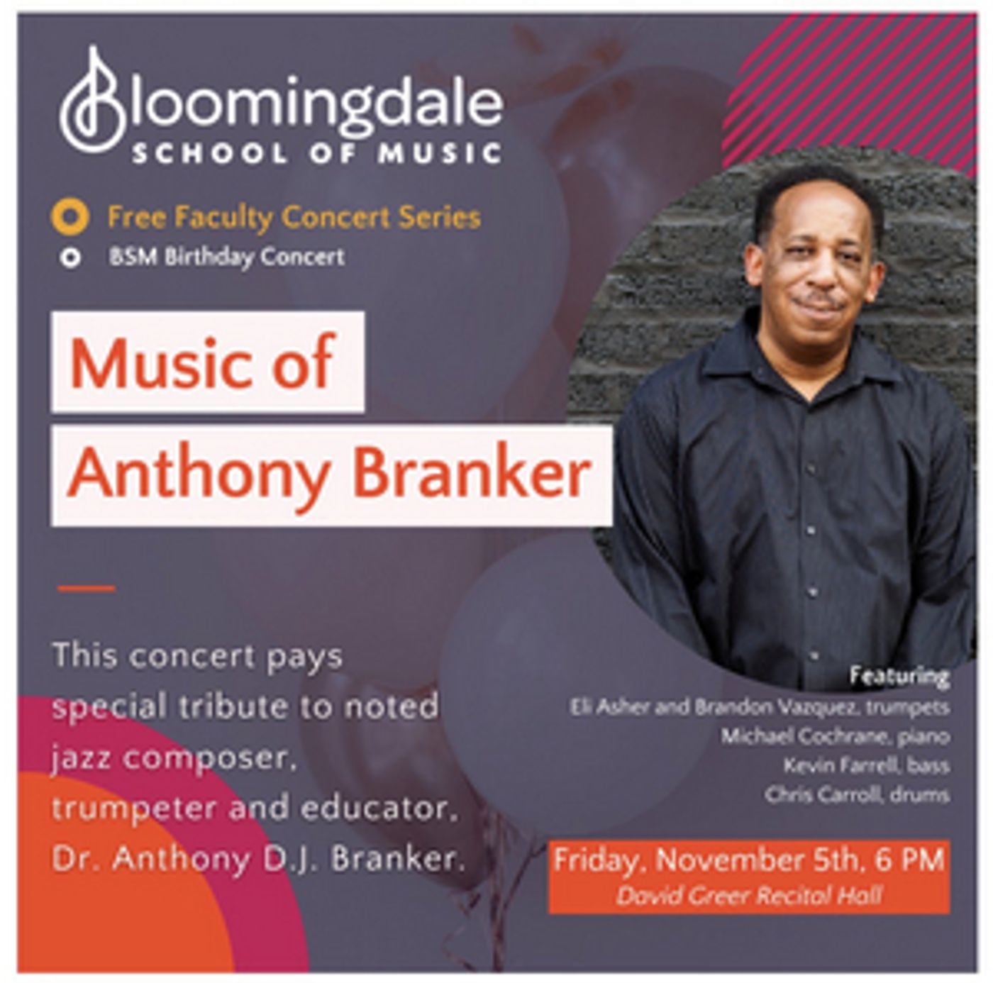 Bloomingdale School of Music Presents 2021-2022 Free Faculty Concert Series Bloomingdale School of Music Presents 2021-2022 Free Faculty Concert Series Image