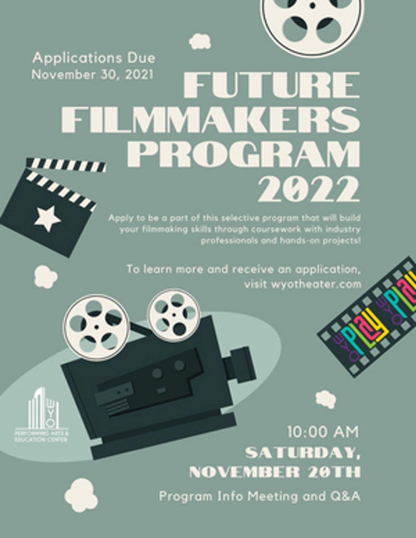 WYO Theater Announces Future Filmmakers Program  Image