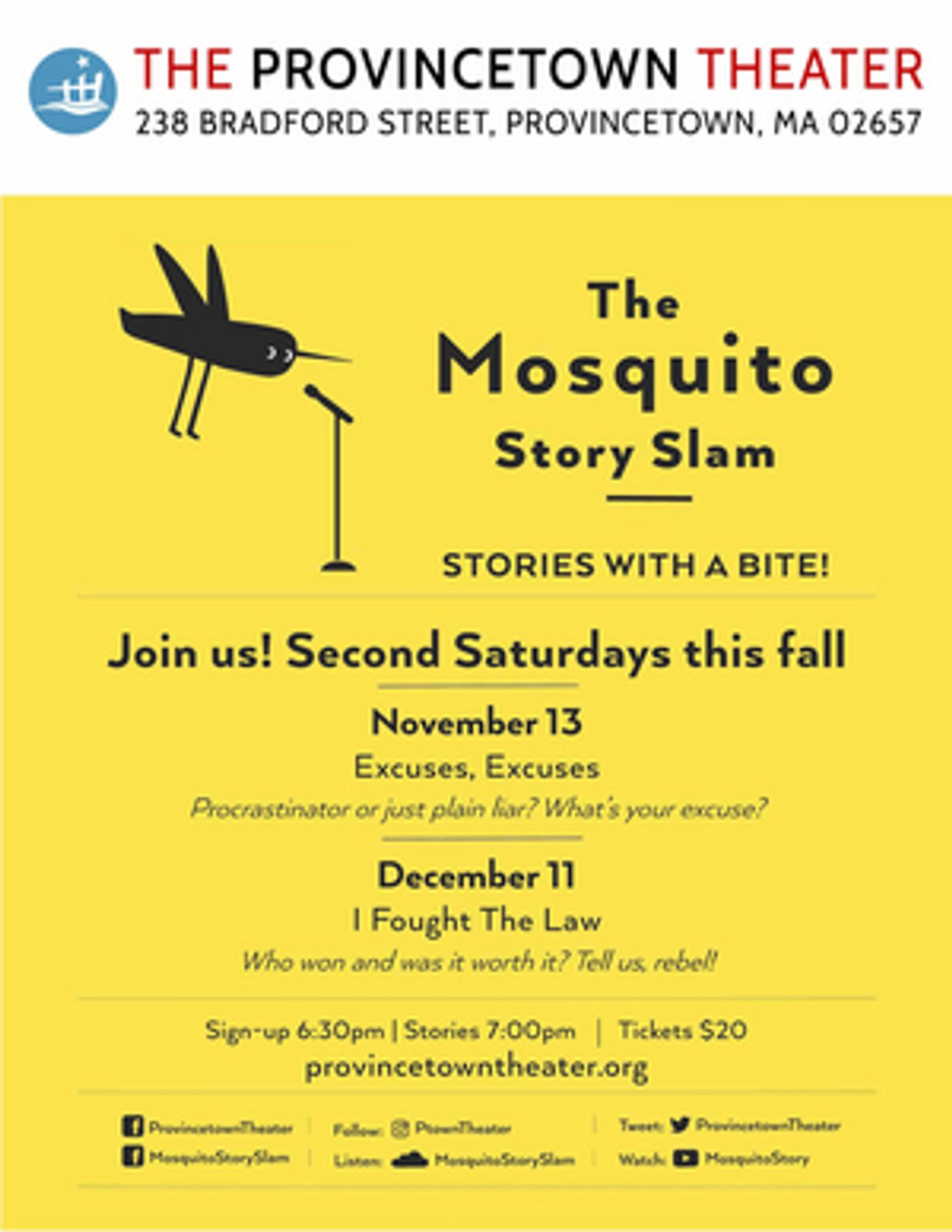 Mosquito Story Slam Returns to Provincetown Theater This Month Mosquito Story Slam Returns to Provincetown Theater This Month Image