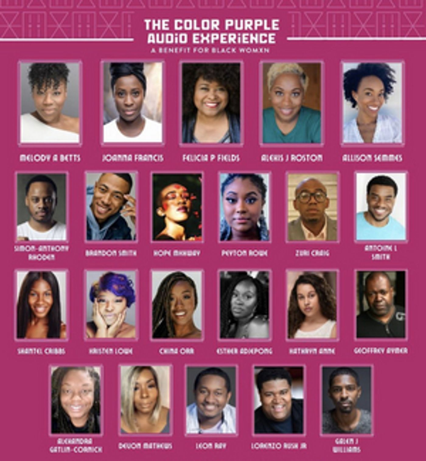 Full Casting Announced For THE COLOR PURPLE Audio Experience: A Benefit for Black Womxn Full Casting Announced For THE COLOR PURPLE Audio Experience: A Benefit for Black Womxn Image