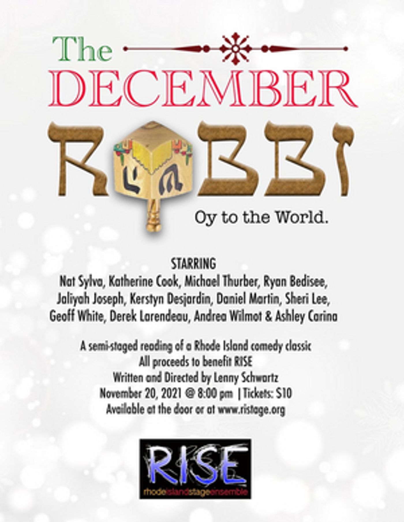 THE DECEMBER RABBI to be Presented by The Rhode Island Stage Ensemble & Daydream Theatre Company THE DECEMBER RABBI to be Presented by The Rhode Island Stage Ensemble & Daydream Theatre Company Image