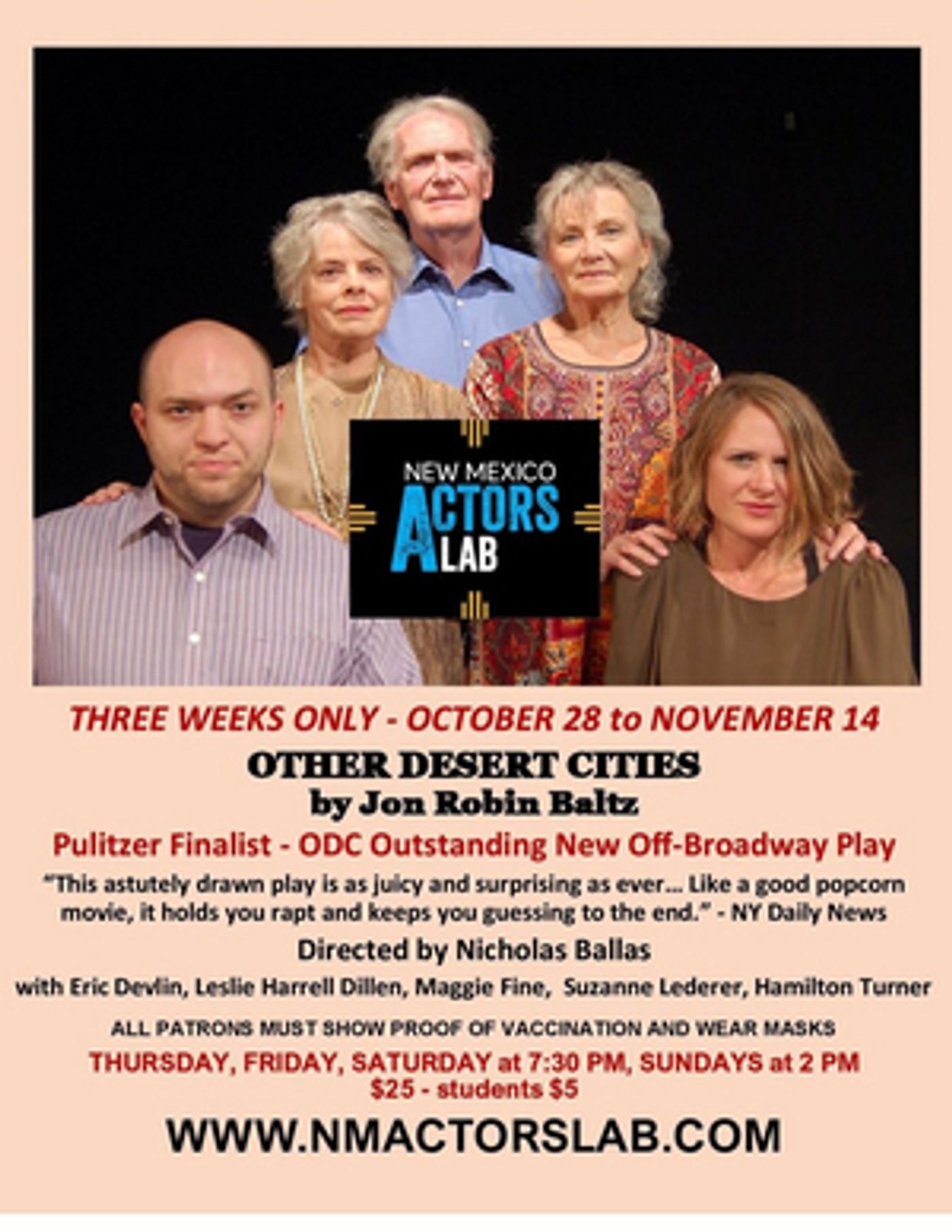 Review: OTHER DESERT CITIES at New Mexico Actors Lab  Image