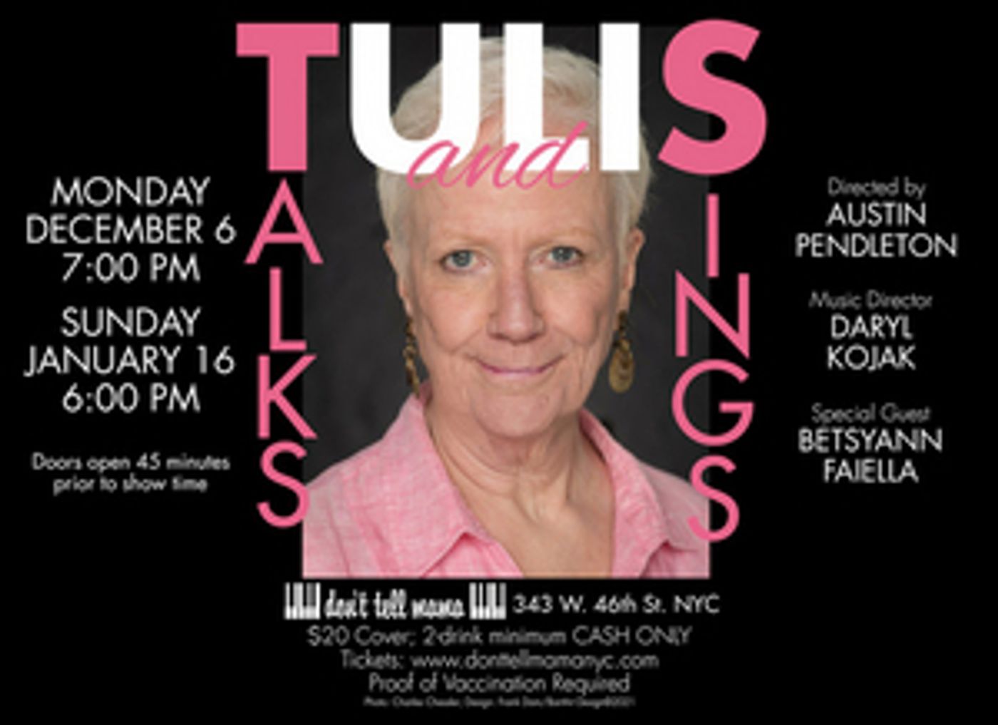 Tulis McCall Stars in TULIS TALKS AND SINGS at Don't Tell Mama This Winter  Image
