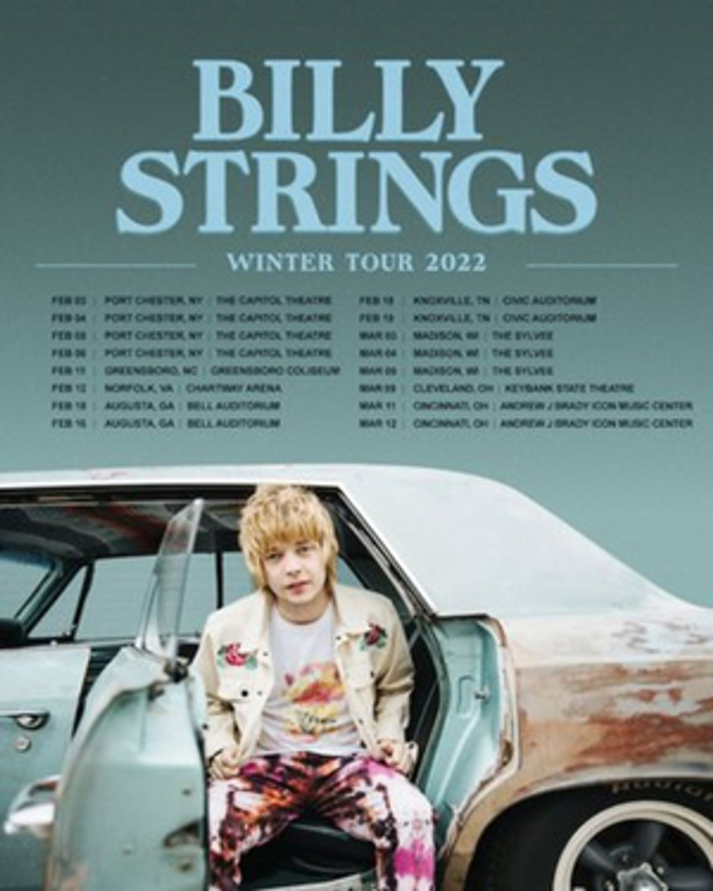Billy Strings Announces 2022 Headline Tour Billy Strings Announces 2022 Headline Tour Image