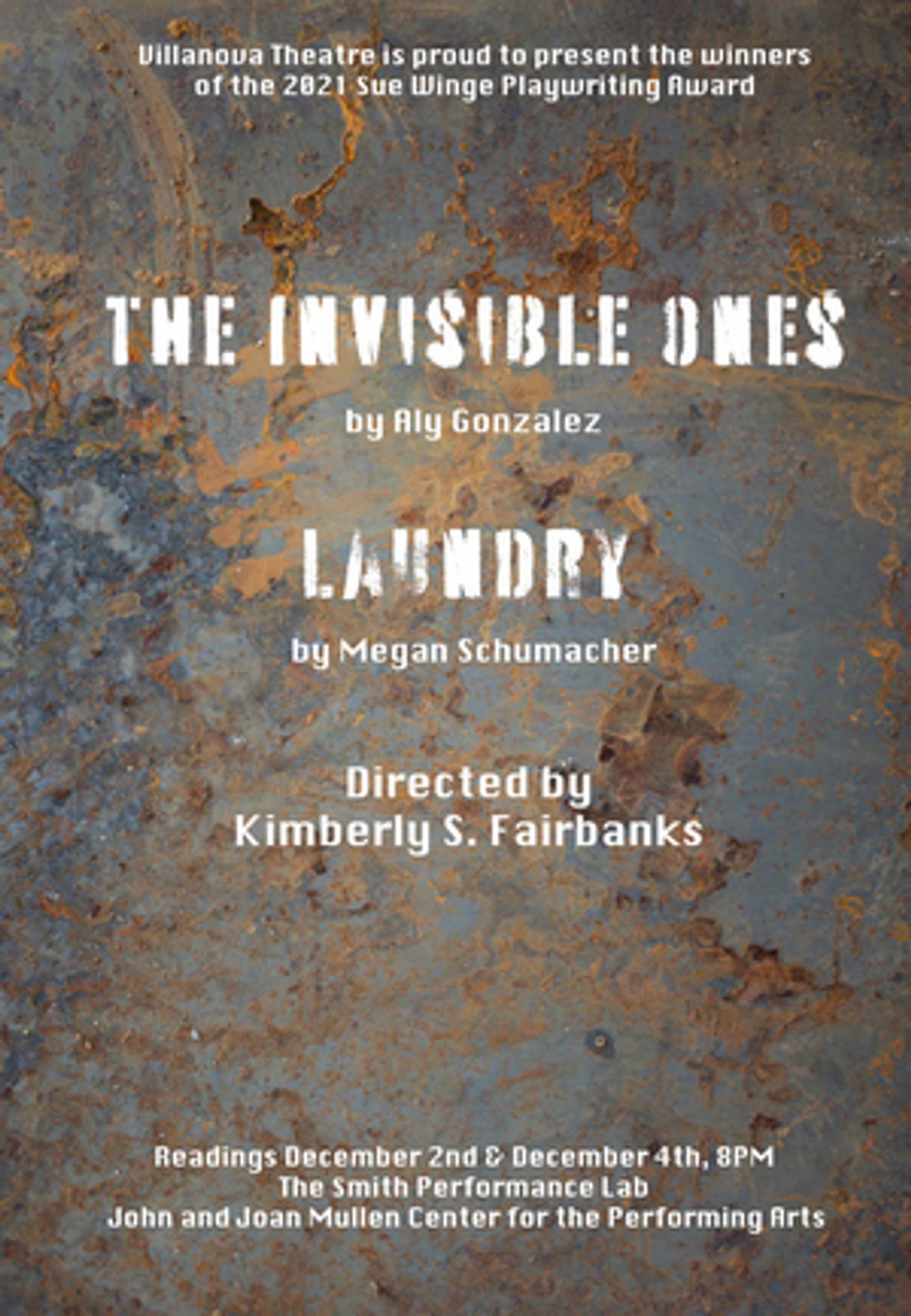 Villanova Theatre to Present THE INVISIBLE ONES and LAUNDRY  Image