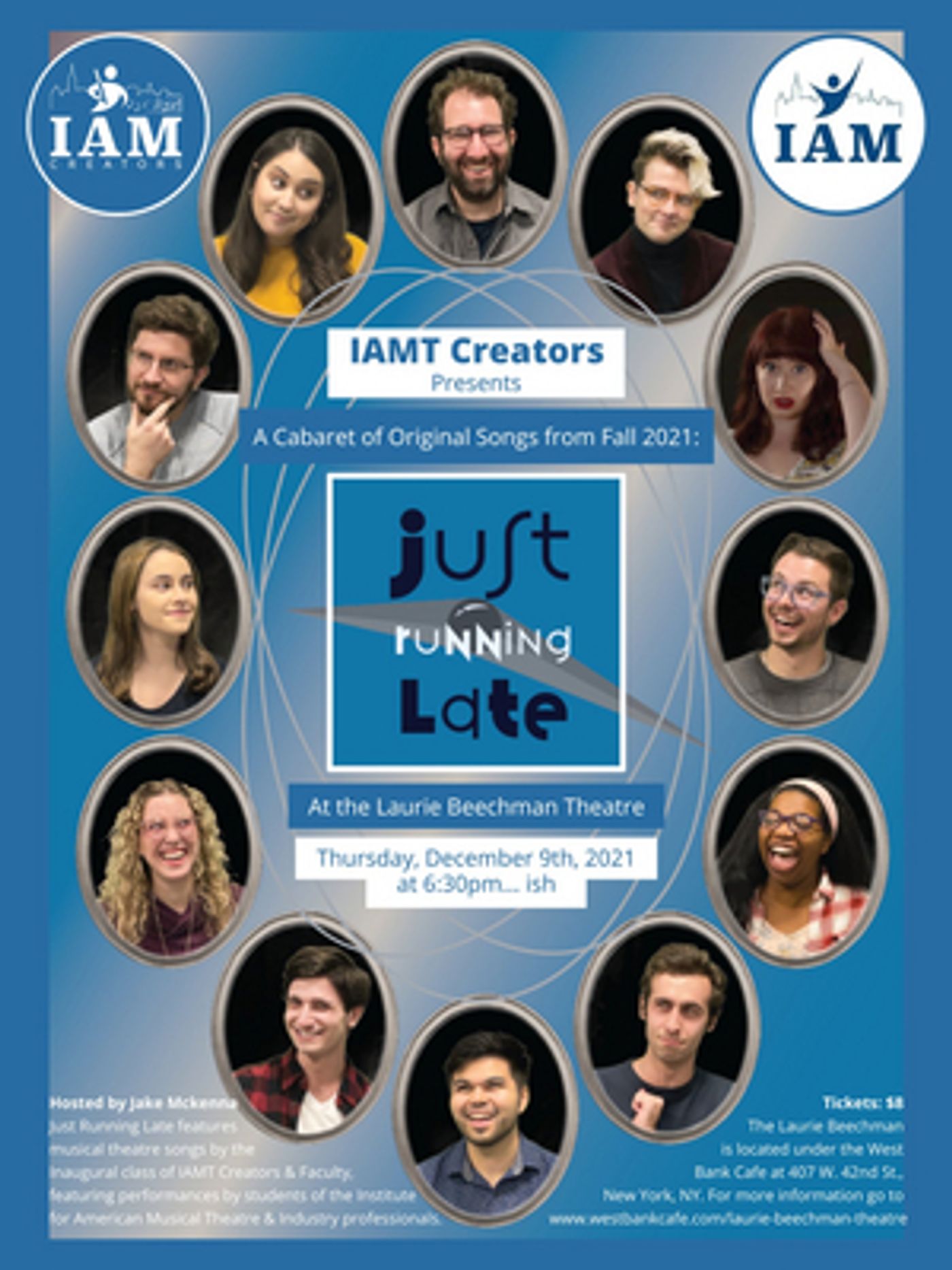 Institute For American Musical Theatre Creators To Unveil New Original Work JUST RUNNING LATE  Image