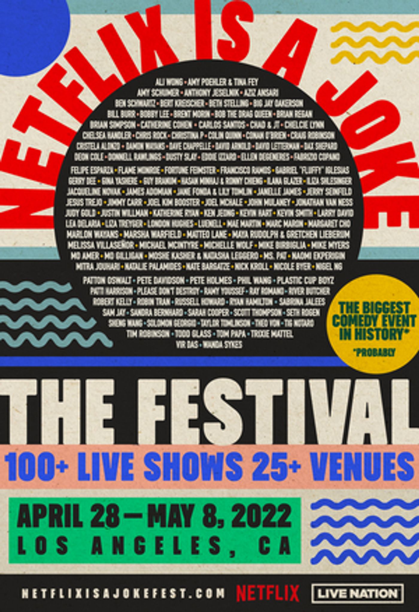 Netflix Is A Joke: The Festival Announces Initial Lineup for 2022 Festival  Image