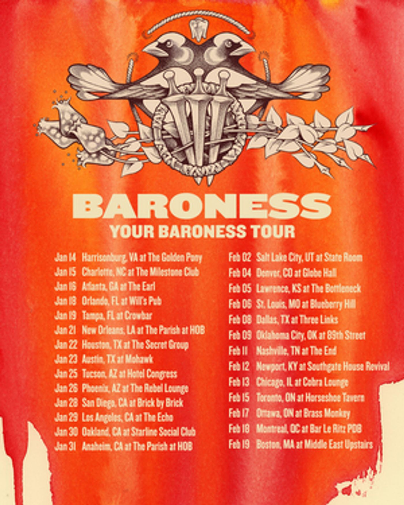 Baroness Extend Fan-Voted 'Your Baroness' Tour Baroness Extend Fan-Voted 'Your Baroness' Tour Image