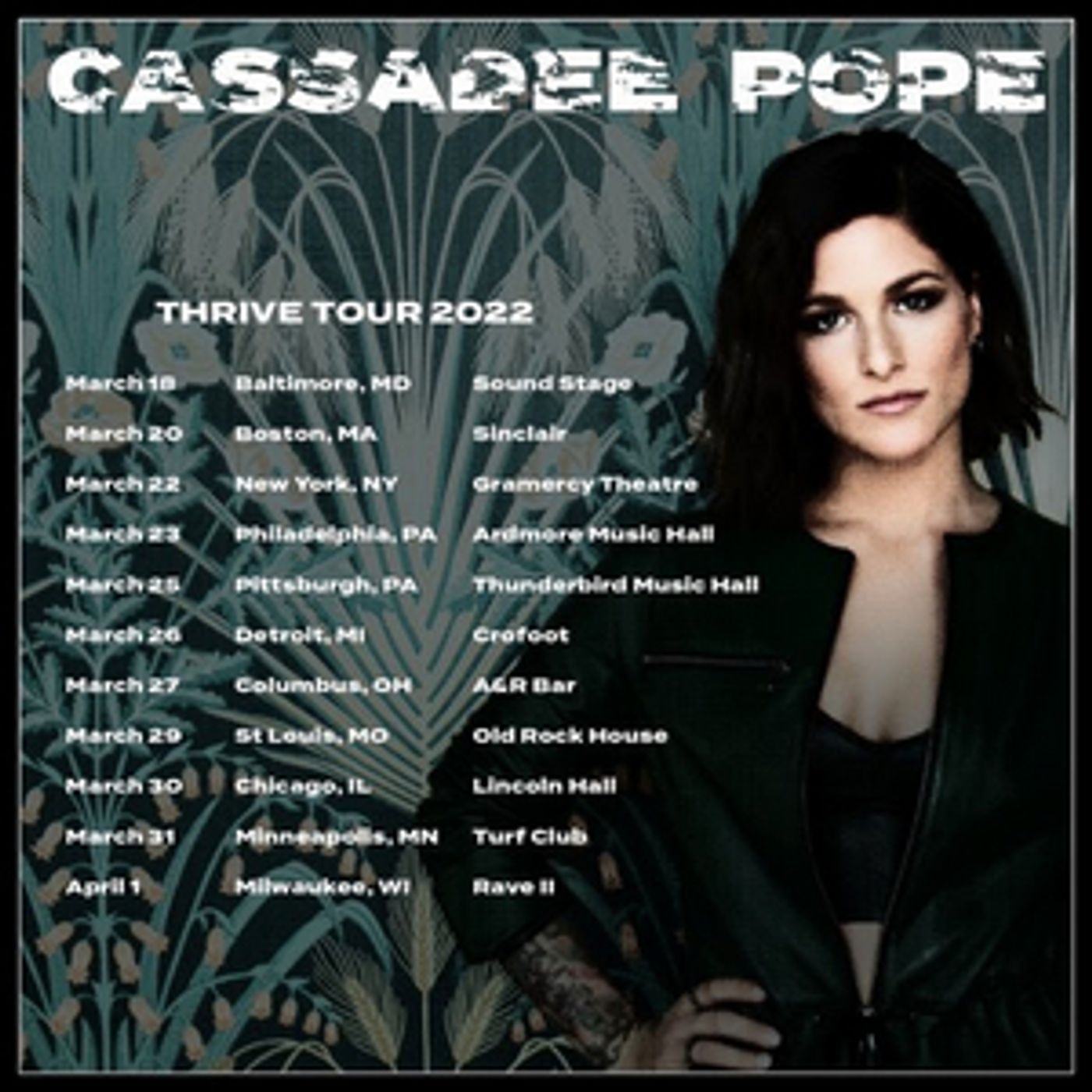 Cassadee Pope Announces THRIVE Tour Kicking Off in Spring 2022  Image