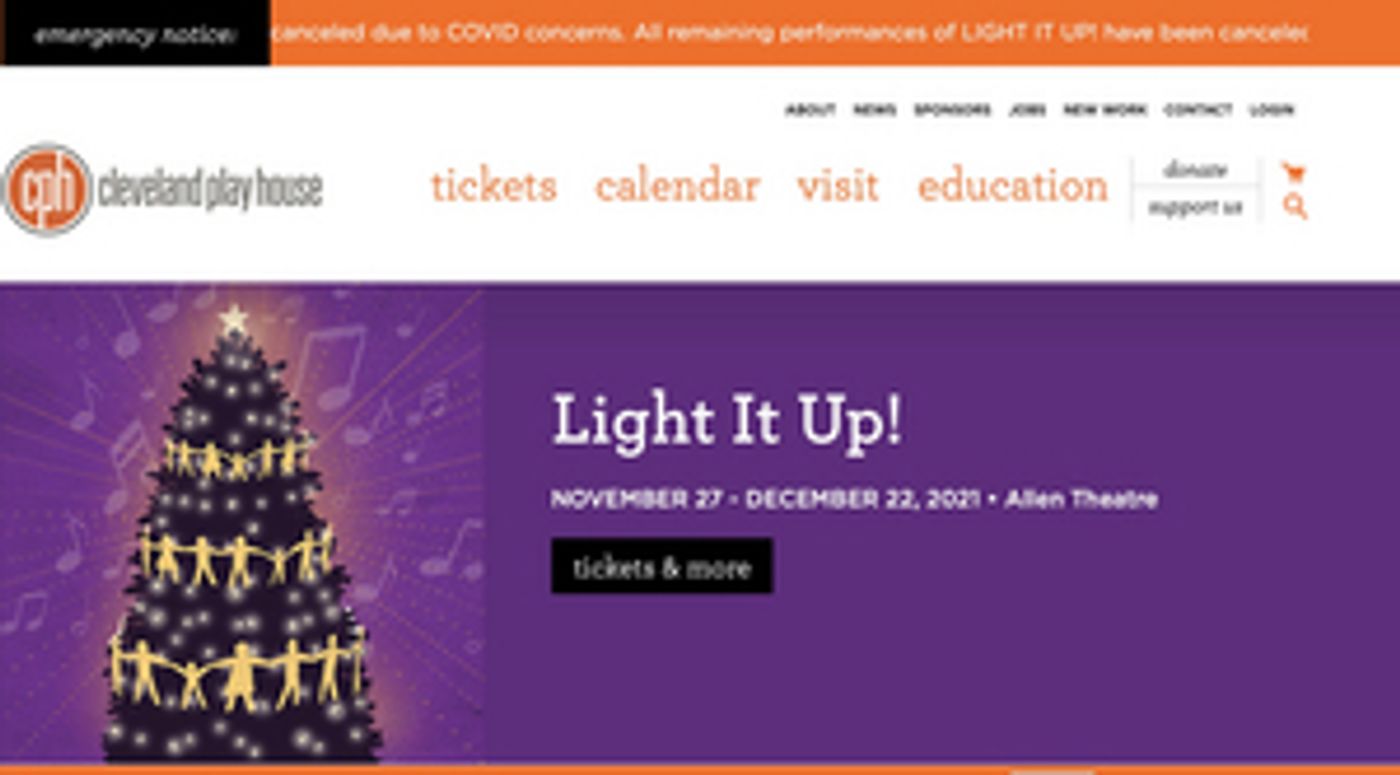 Cleveland Play House Cancels Final Week of LIGHT IT UP!  Image