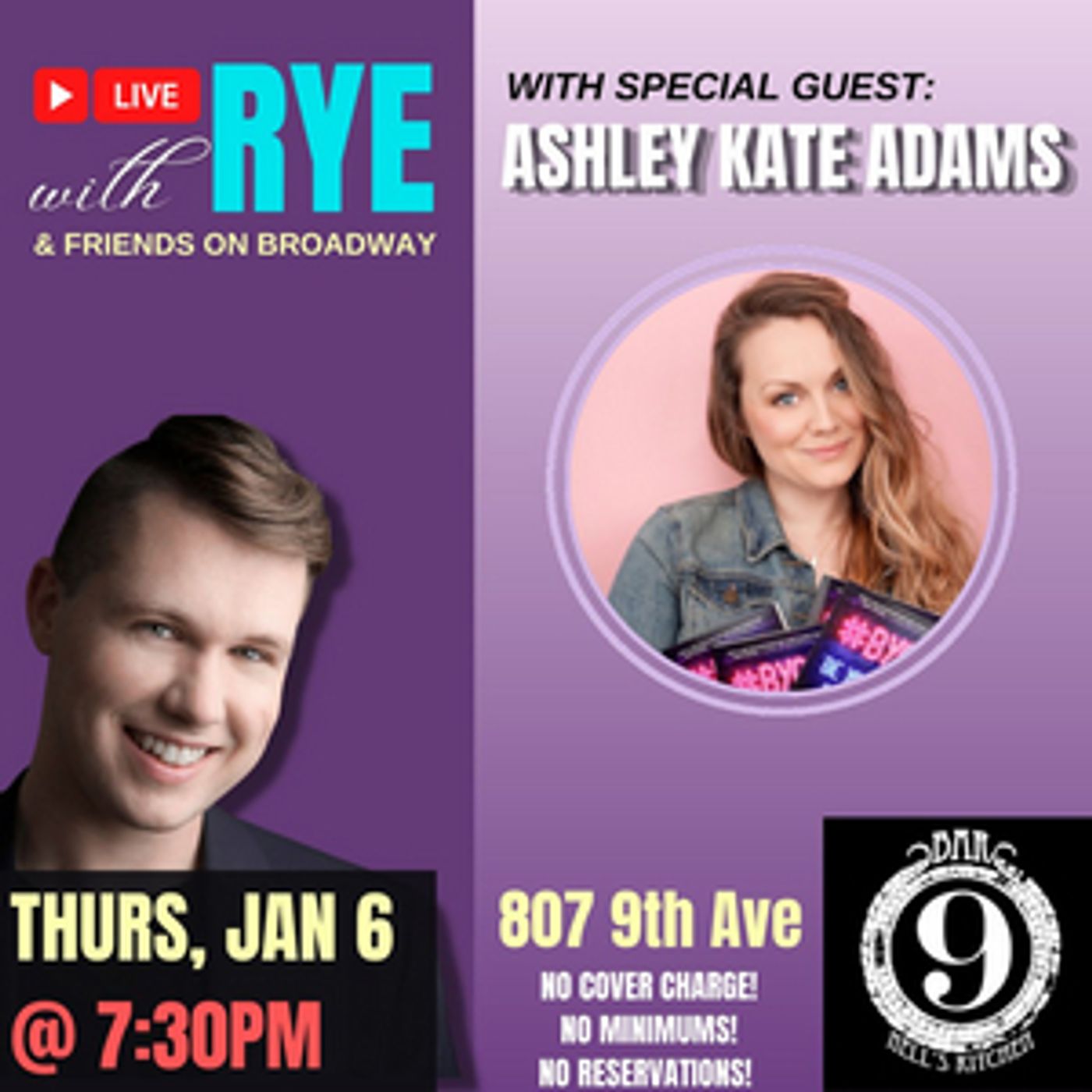 Ashley Kate Adams to Join LIVE WITH RYE & FRIENDS ON BROADWAY! Ashley Kate Adams to Join LIVE WITH RYE & FRIENDS ON BROADWAY! Image