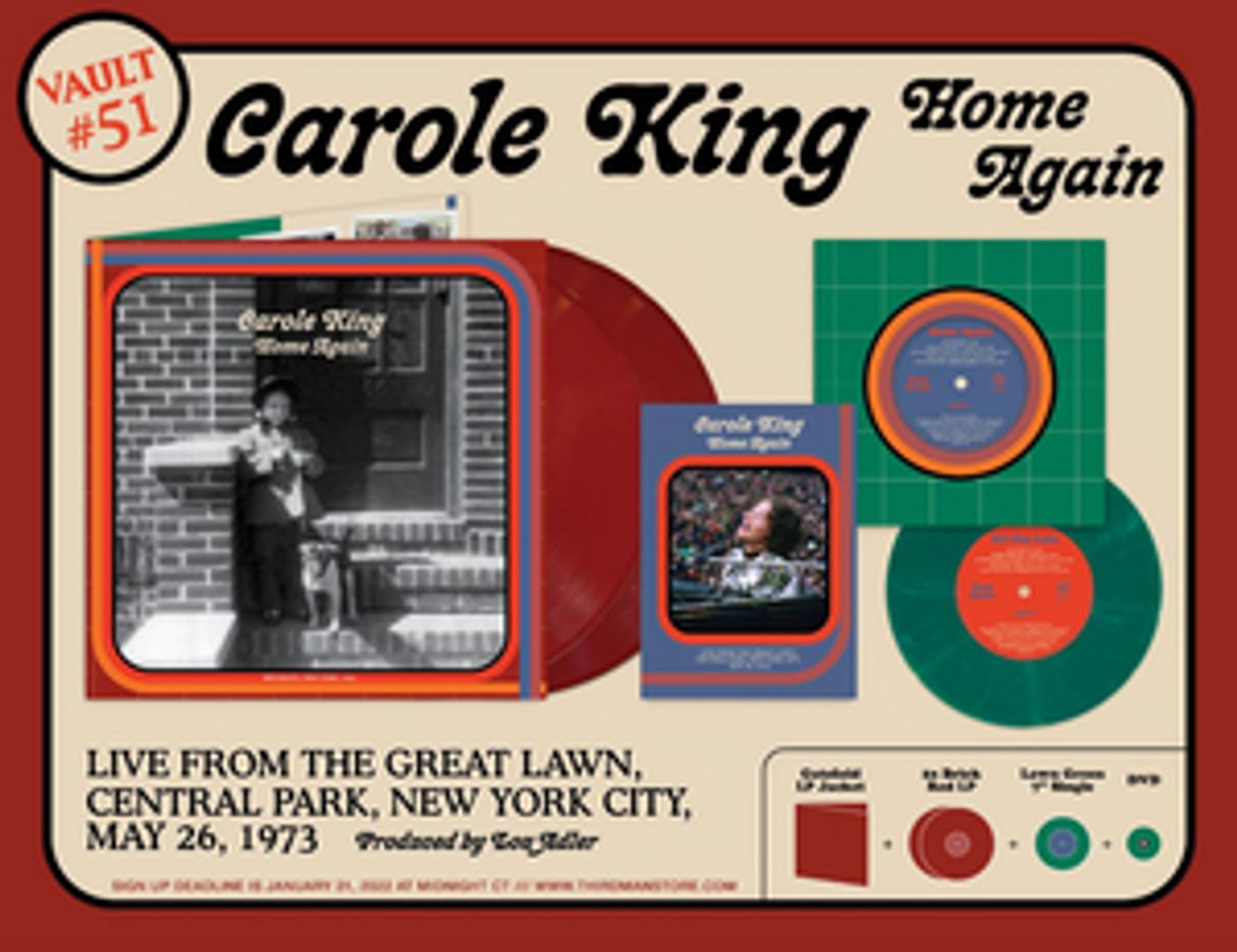 Carole King's 'Home Again' Concert to Be Released on Vinyl  Image