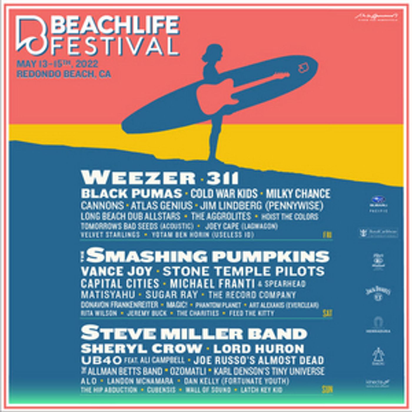 Weezer, Sheryl Crow, The Smashing Pumpkins & More Join BeachLife Festival Lineup  Image