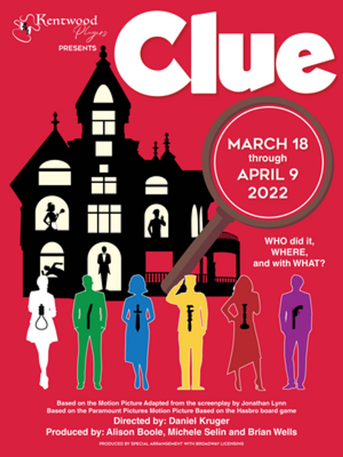 Kentwood Players Announces Auditions For CLUE Kentwood Players Announces Auditions For CLUE Image