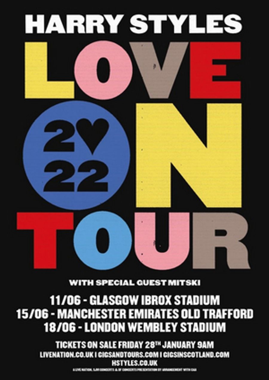 Harry Styles Announces Rescheduled Tour Dates & First Stadium Shows Image